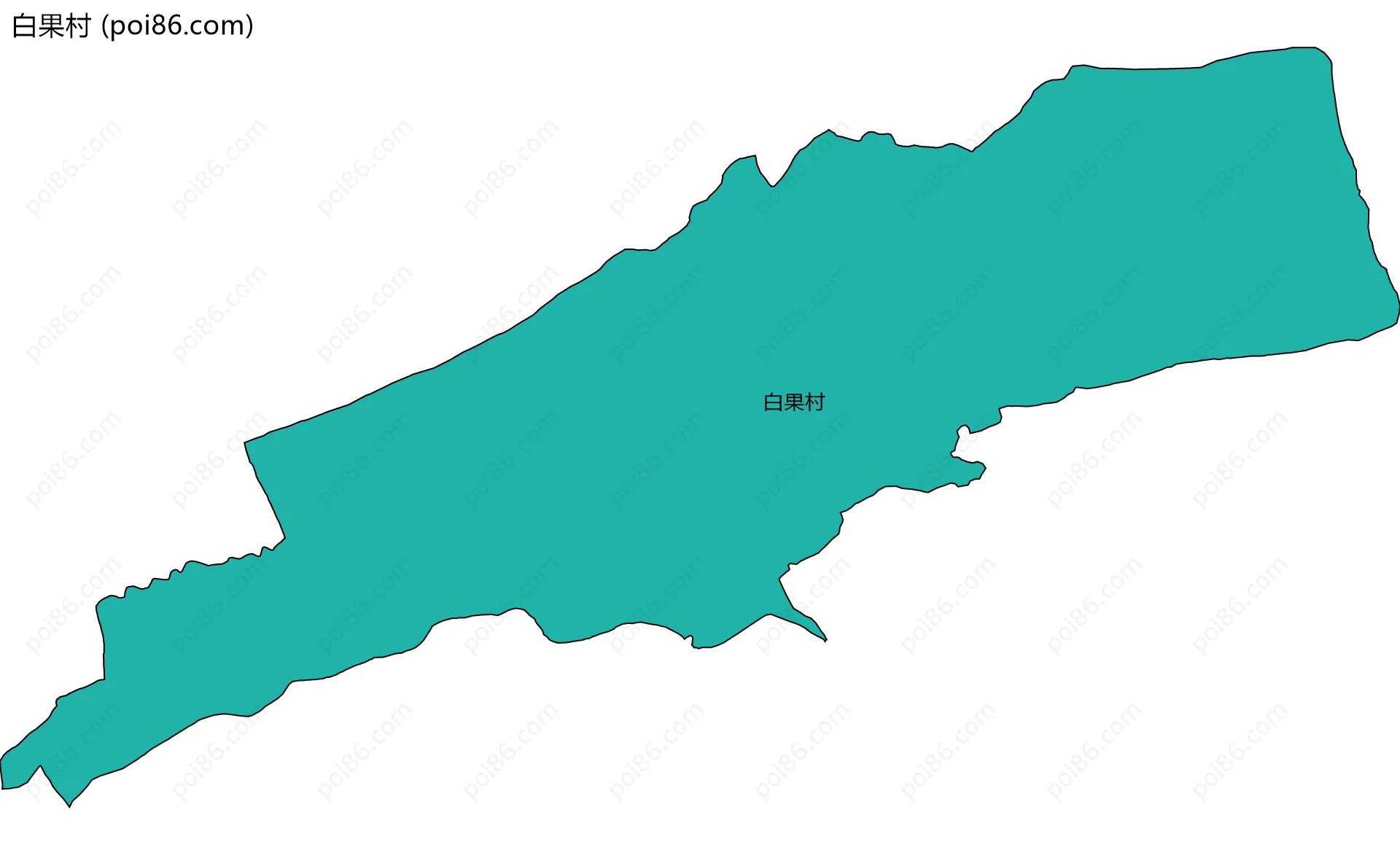 白果村边界地图