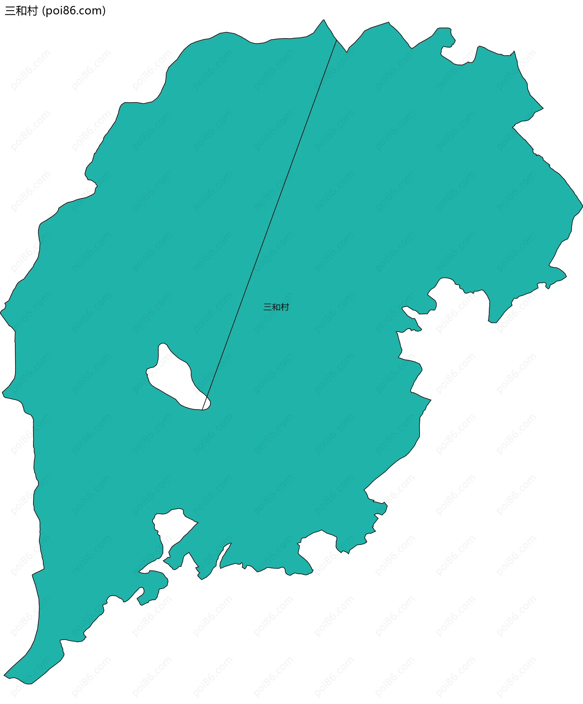 三和村边界地图