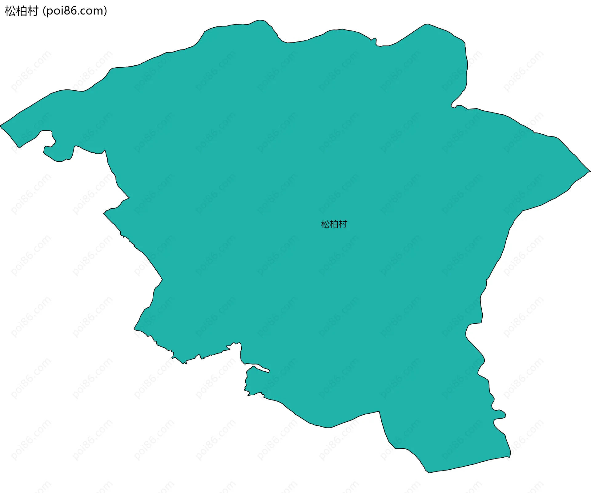 松柏村边界地图