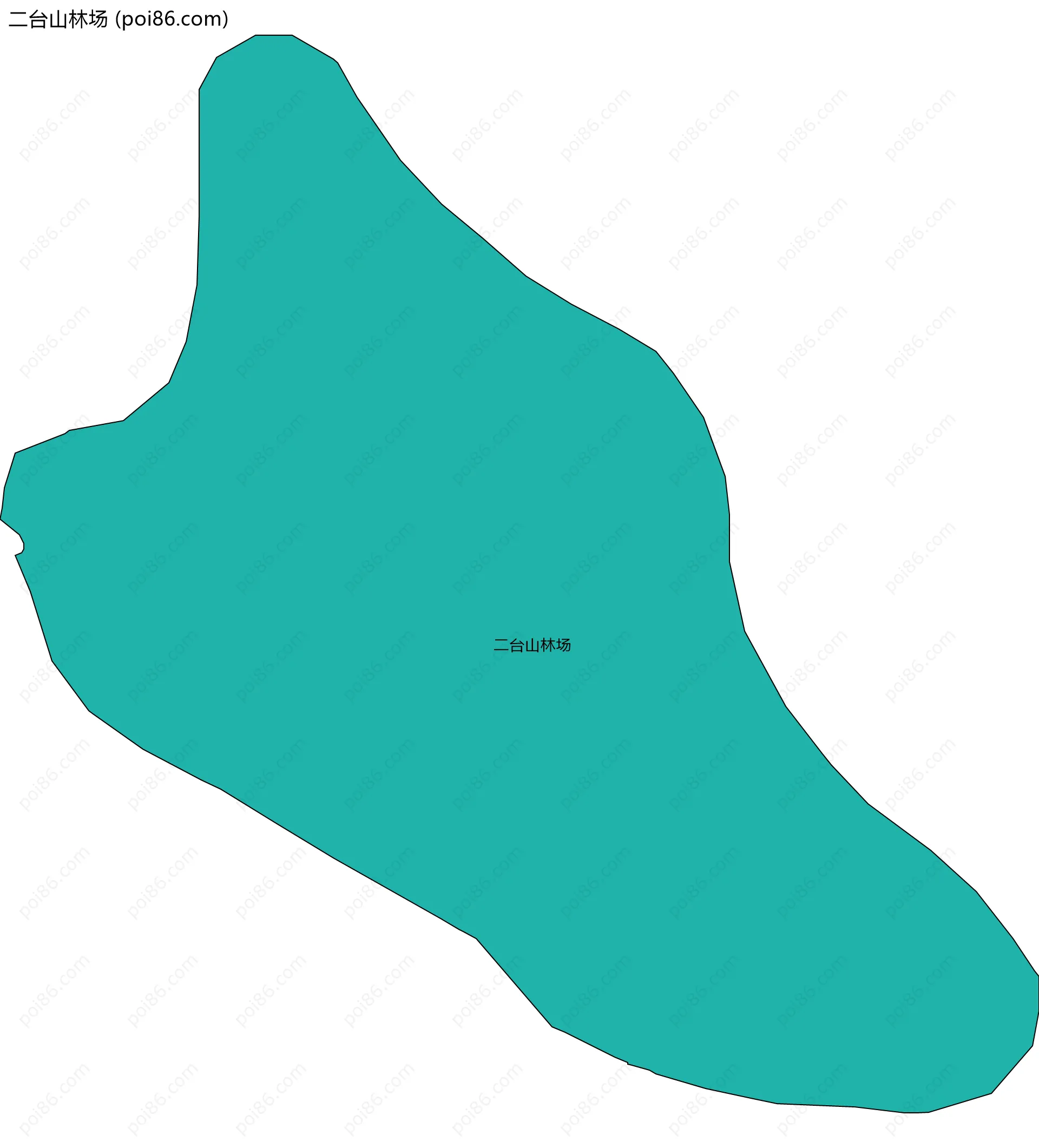 二台山林场边界地图