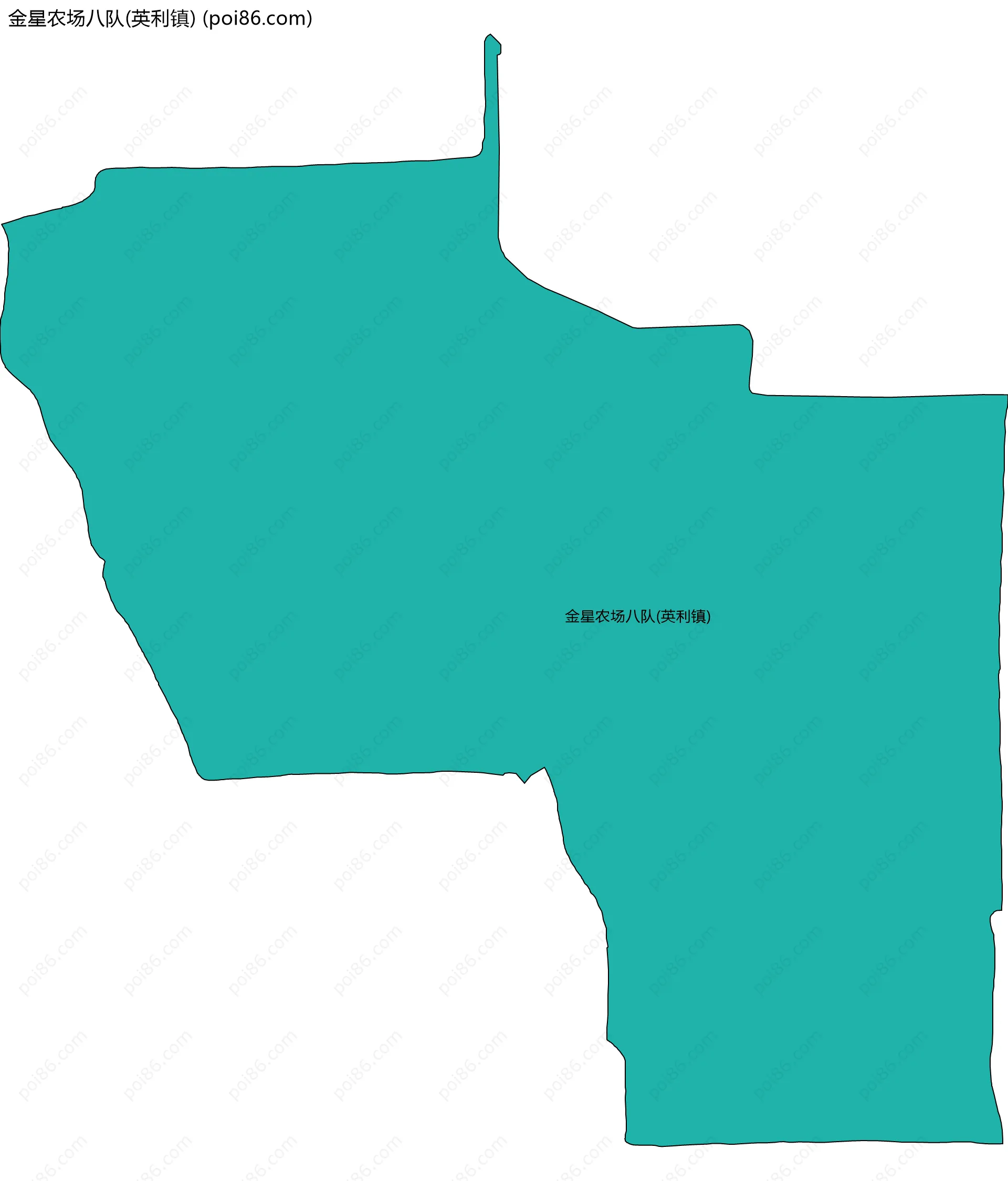 金星农场八队(英利镇)边界地图