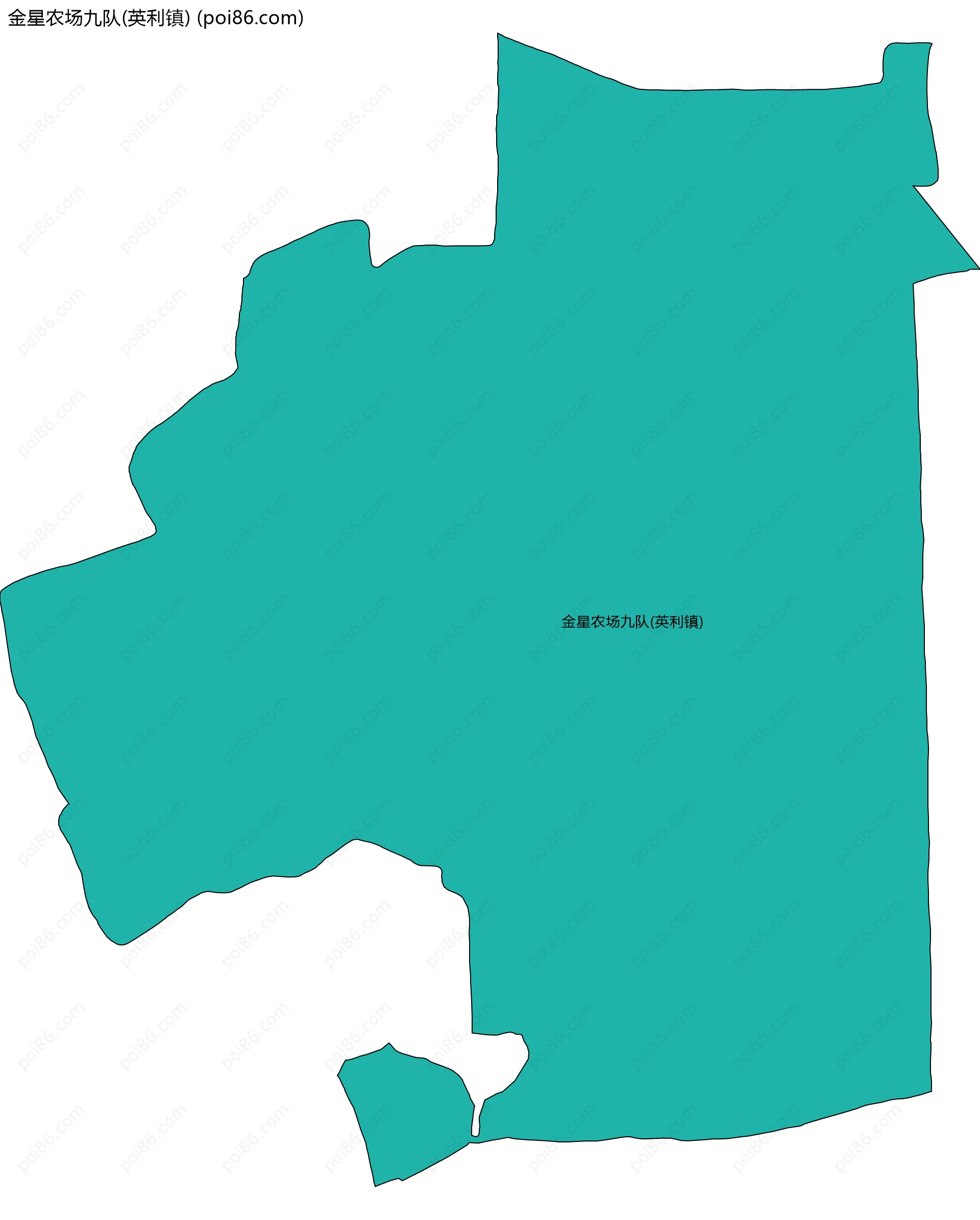 金星农场九队(英利镇)边界地图