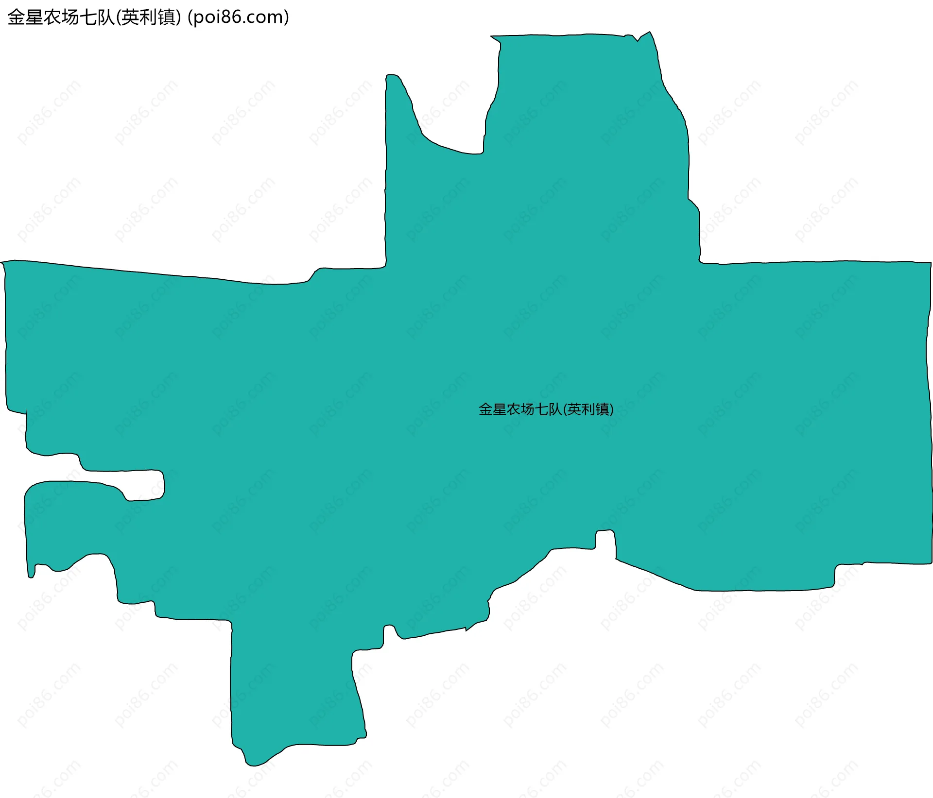 金星农场七队(英利镇)边界地图