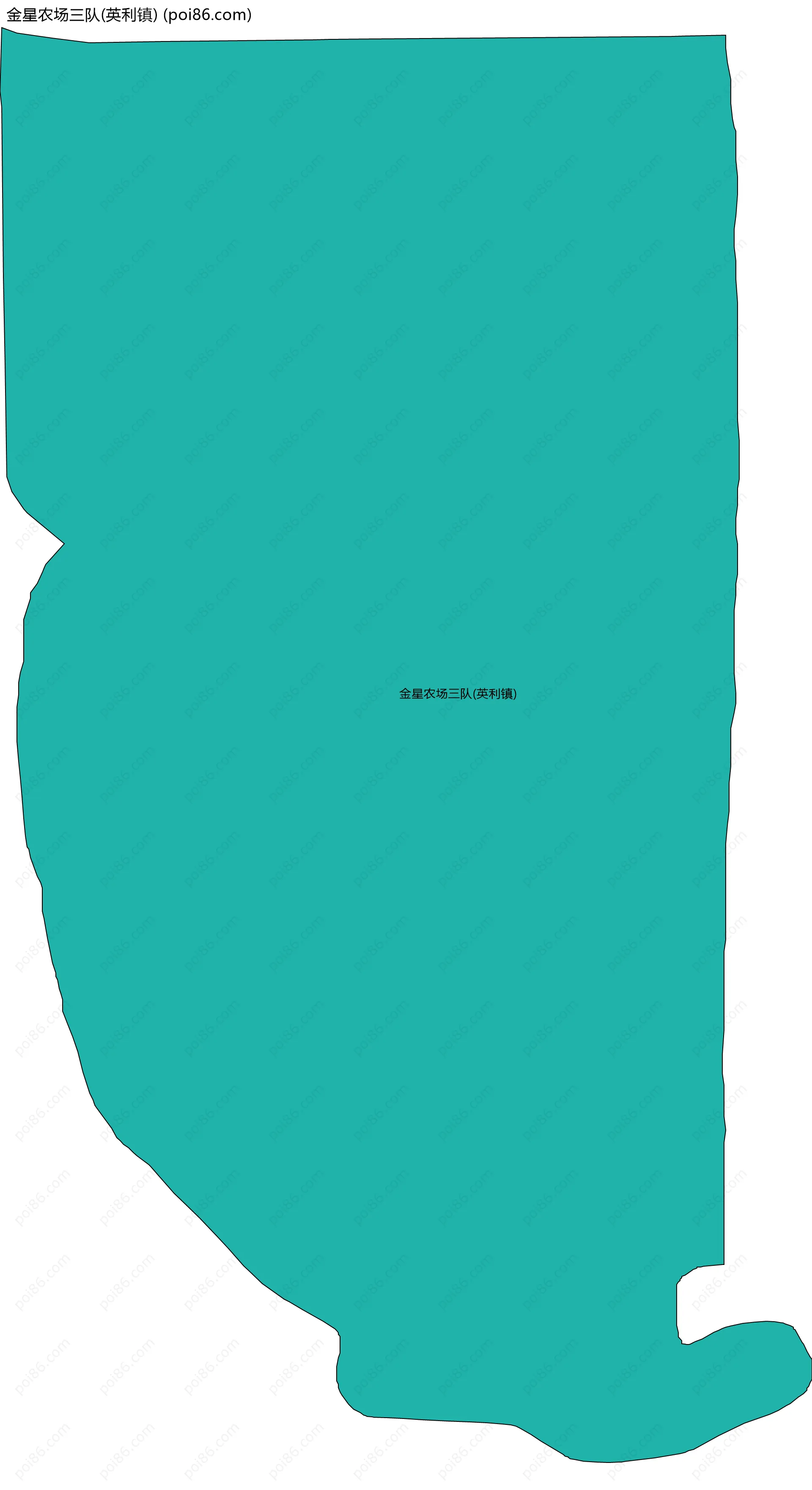 金星农场三队(英利镇)边界地图