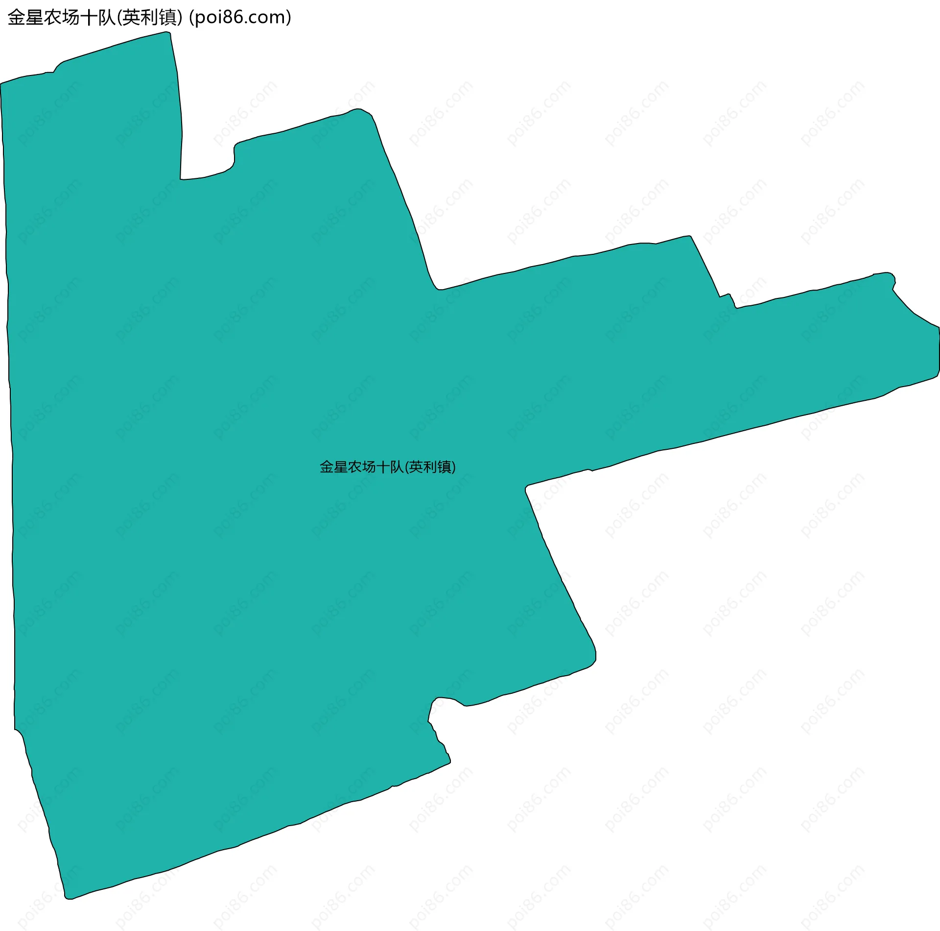 金星农场十队(英利镇)边界地图