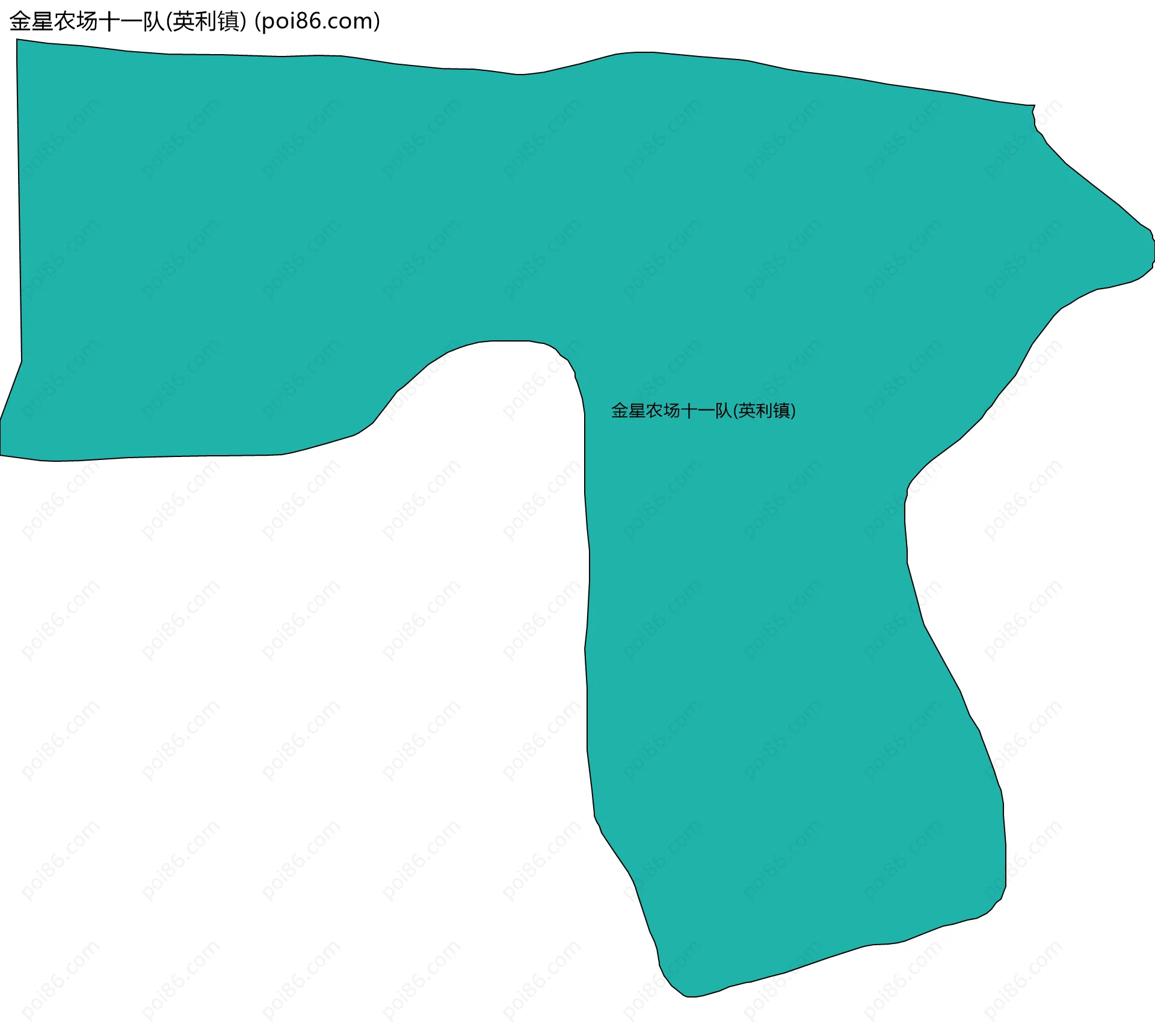 金星农场十一队(英利镇)边界地图