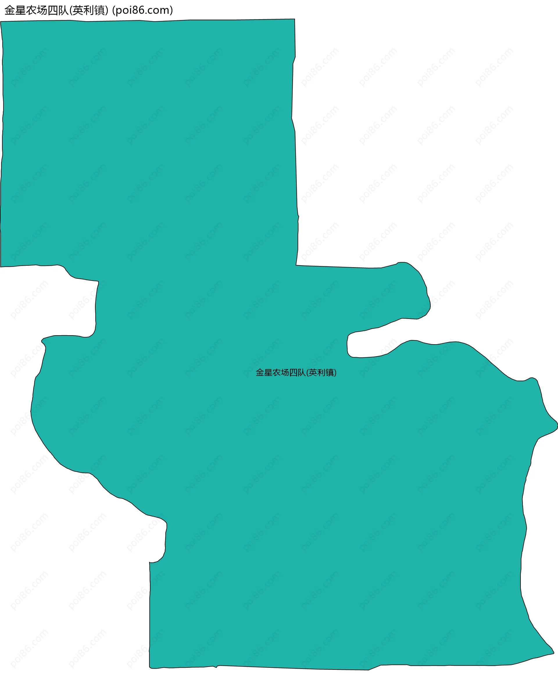 金星农场四队(英利镇)边界地图