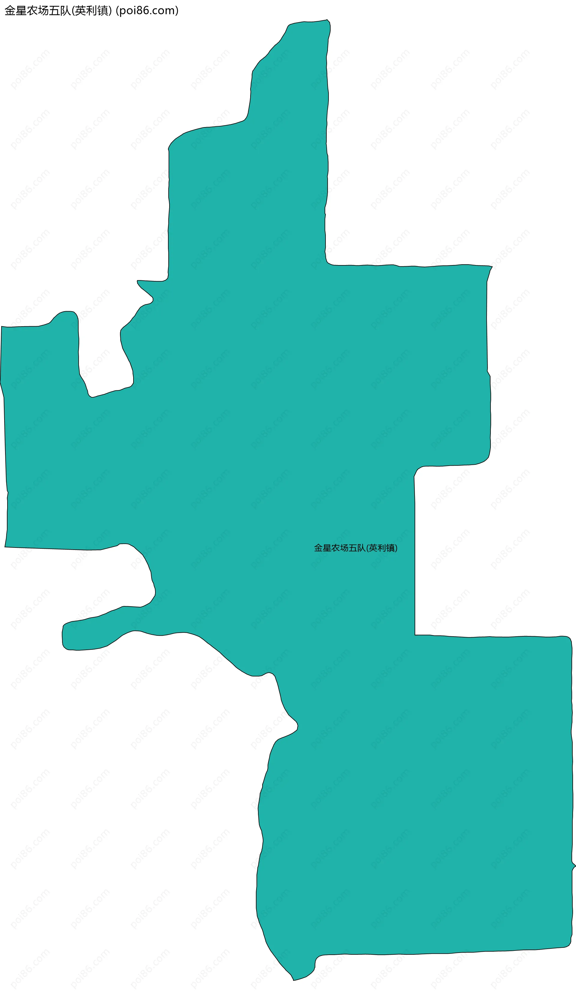 金星农场五队(英利镇)边界地图