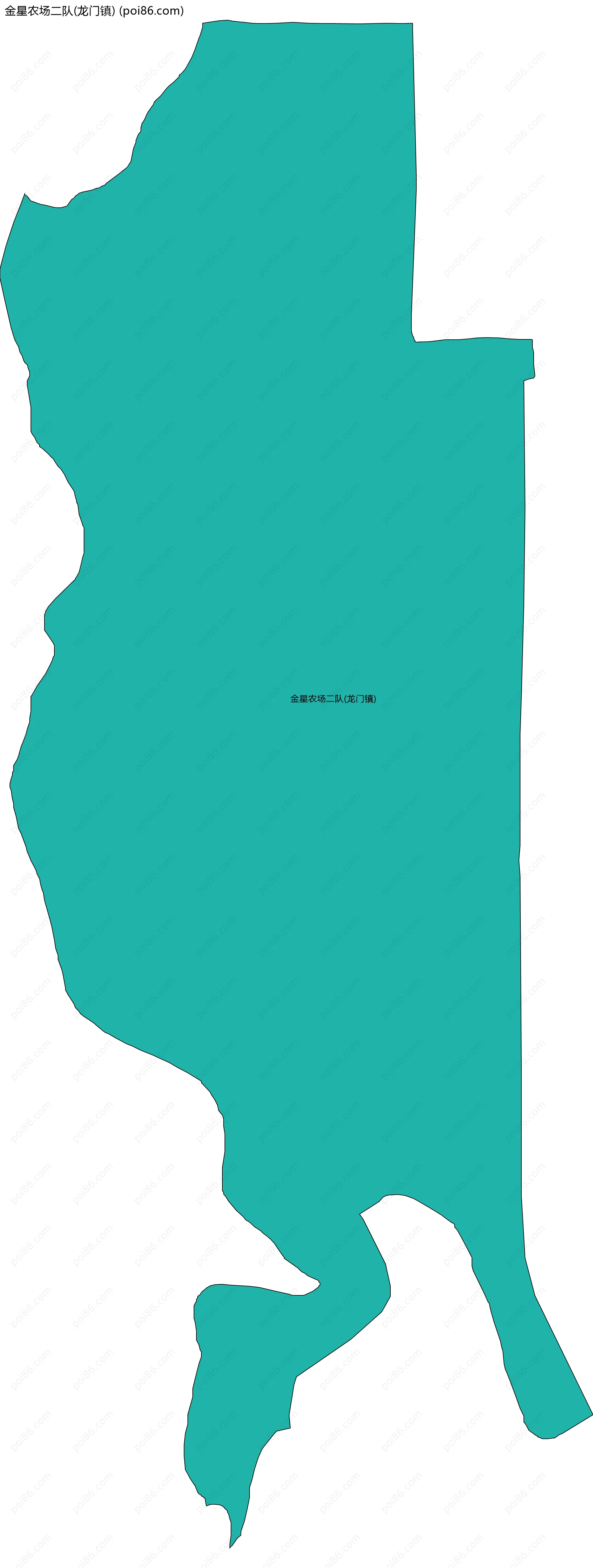 金星农场二队(龙门镇)边界地图