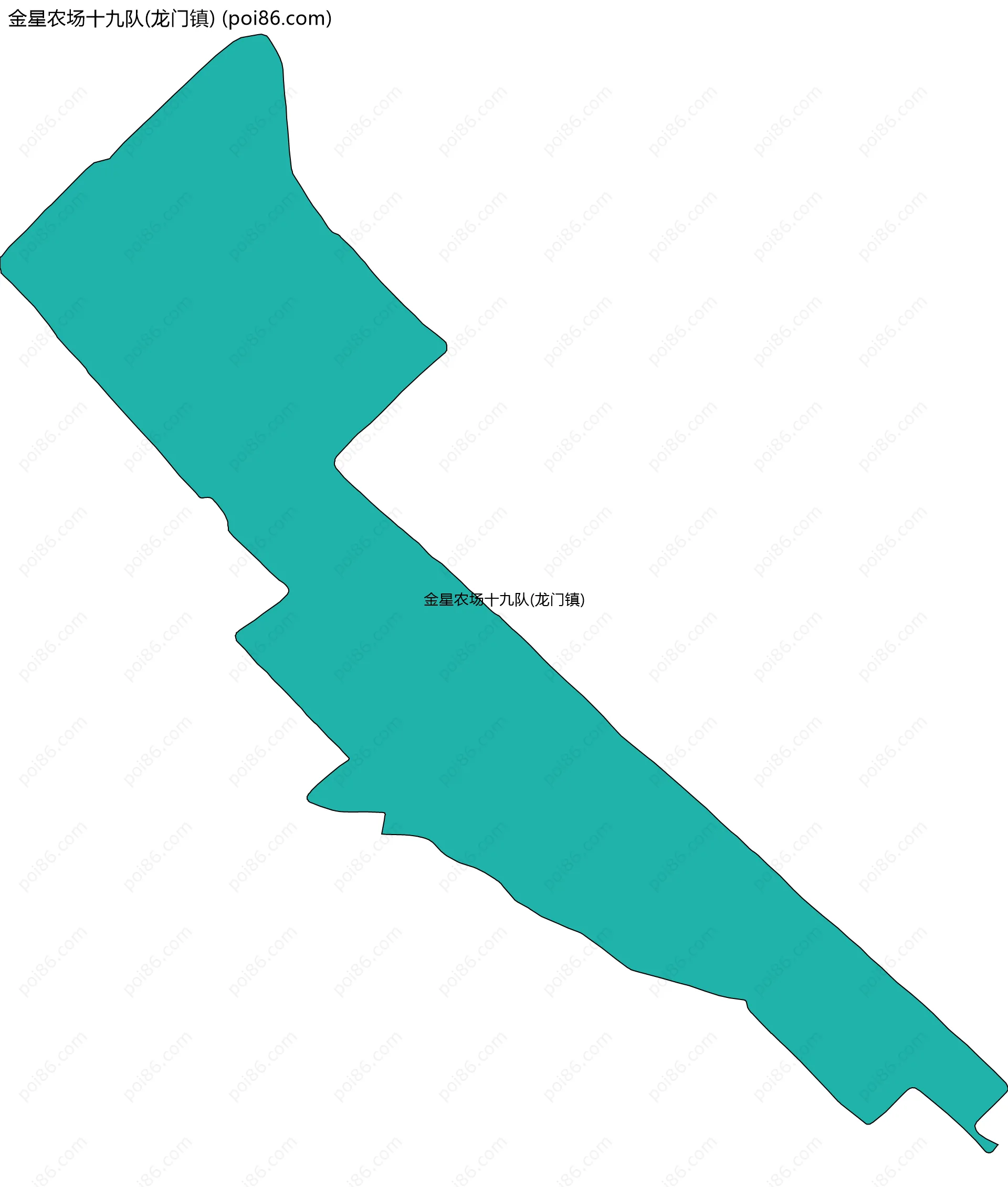 金星农场十九队(龙门镇)边界地图