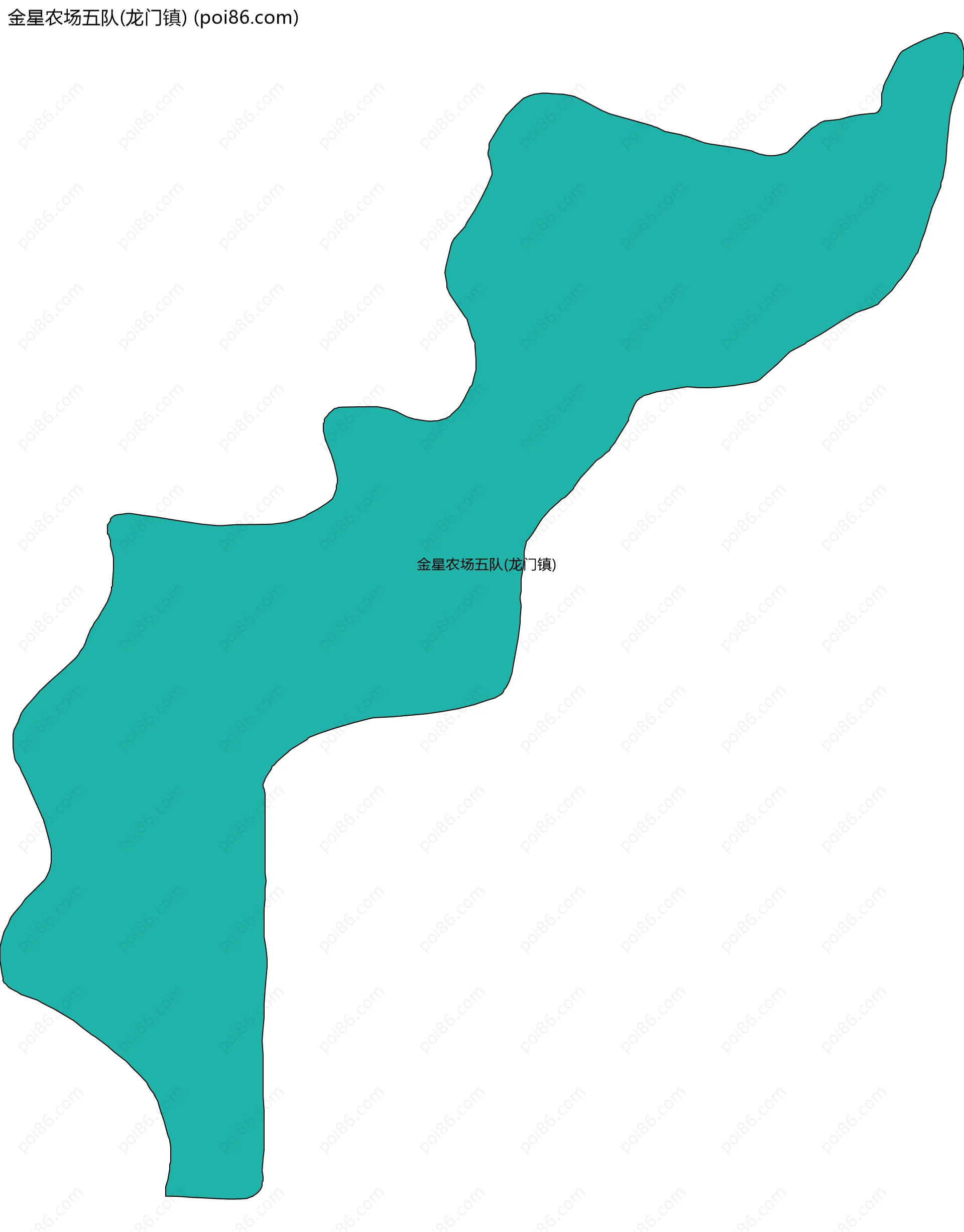 金星农场五队(龙门镇)边界地图