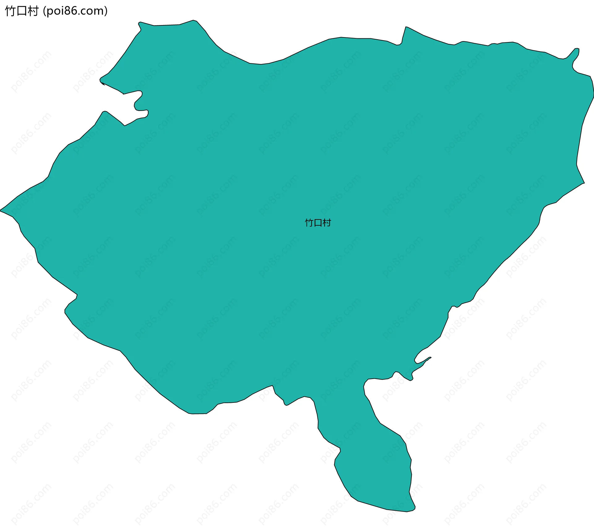 竹口村边界地图