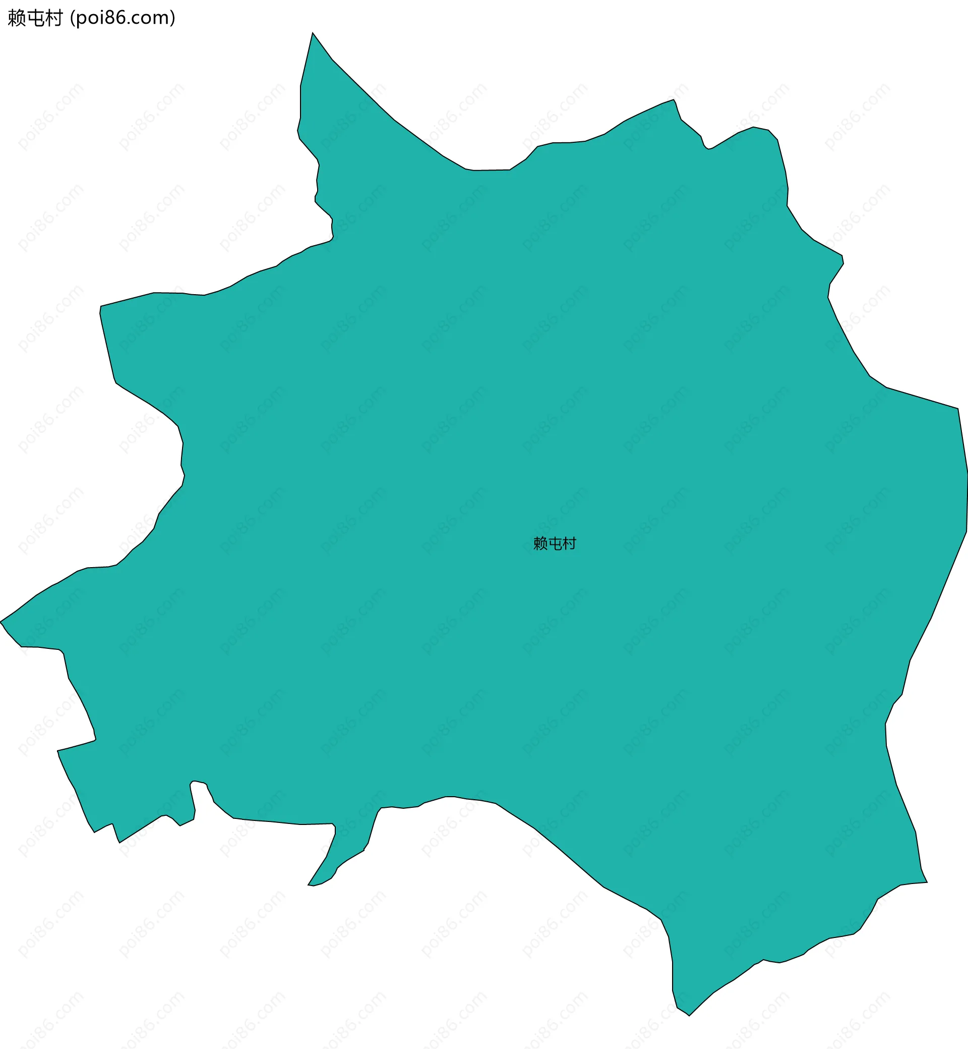 赖屯村边界地图