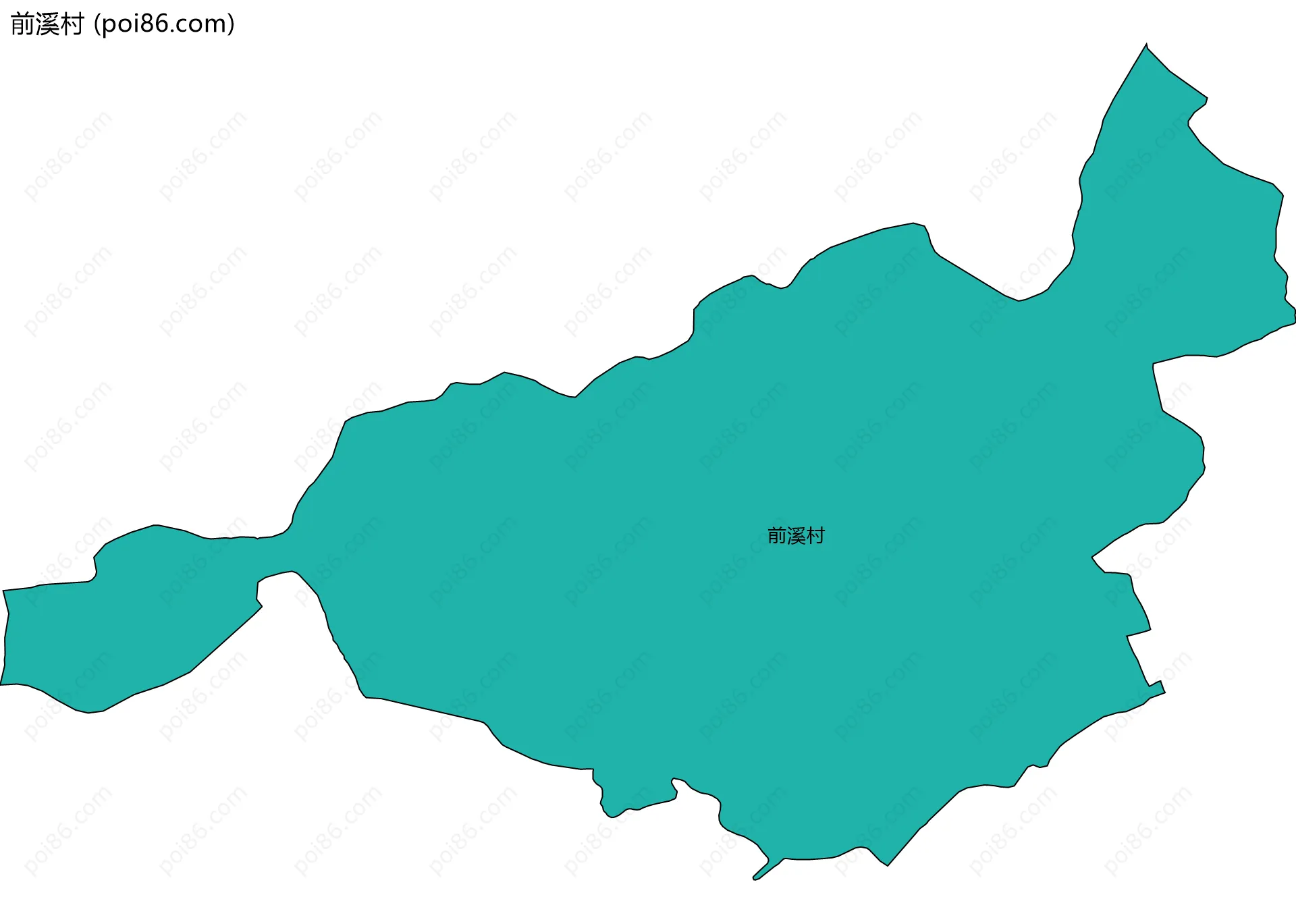前溪村边界地图