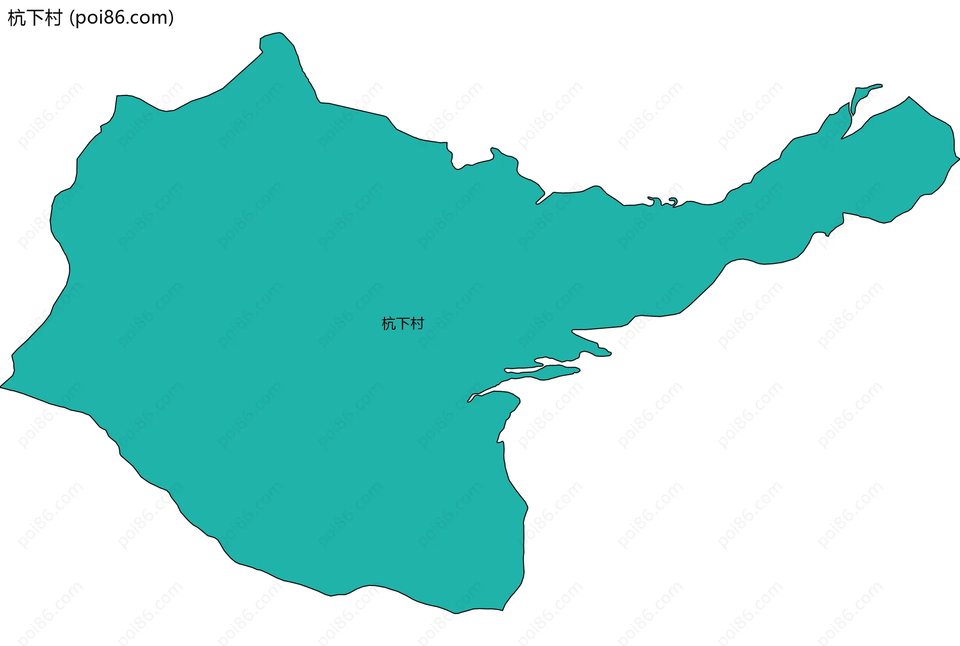 杭下村边界地图