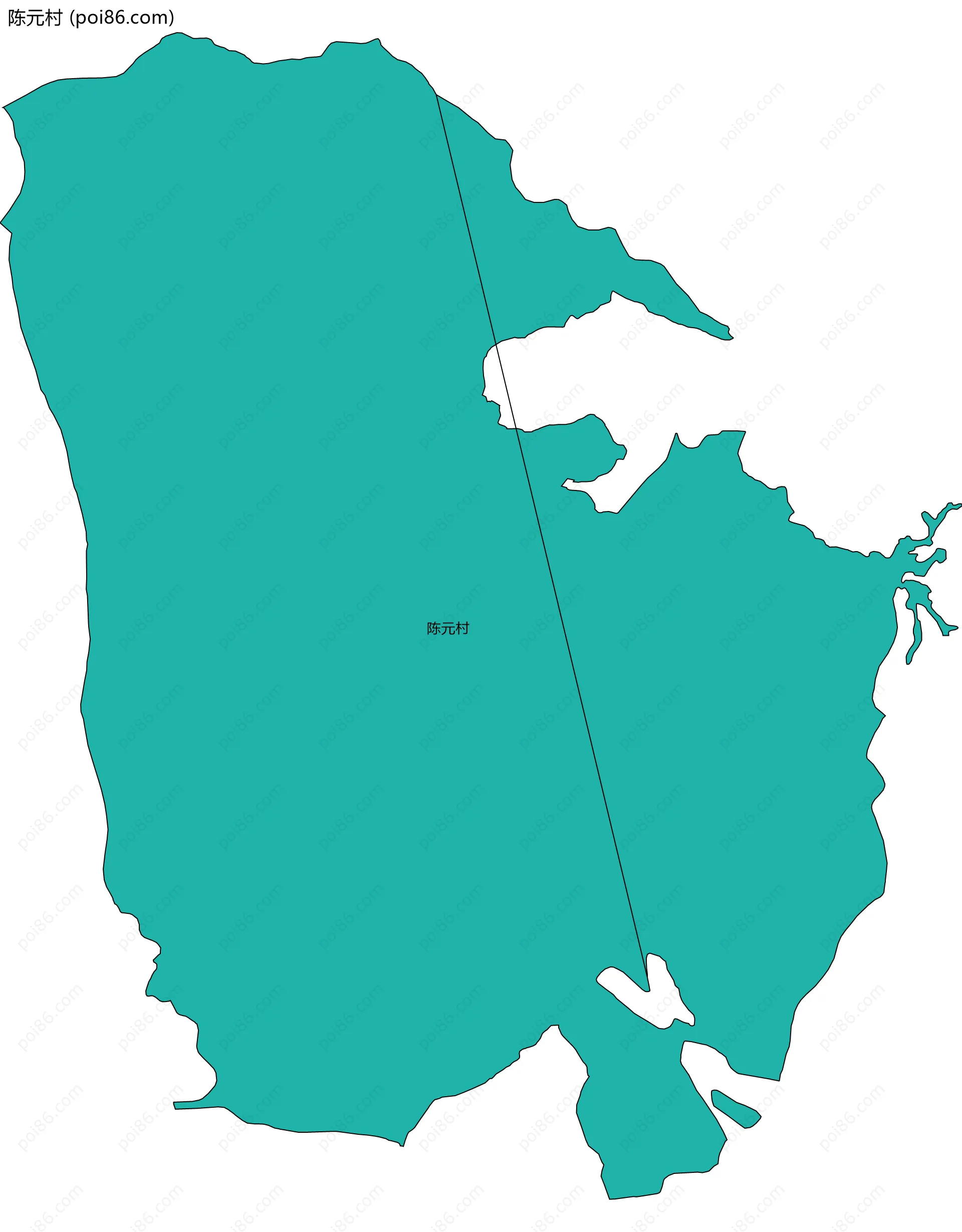 陈元村边界地图