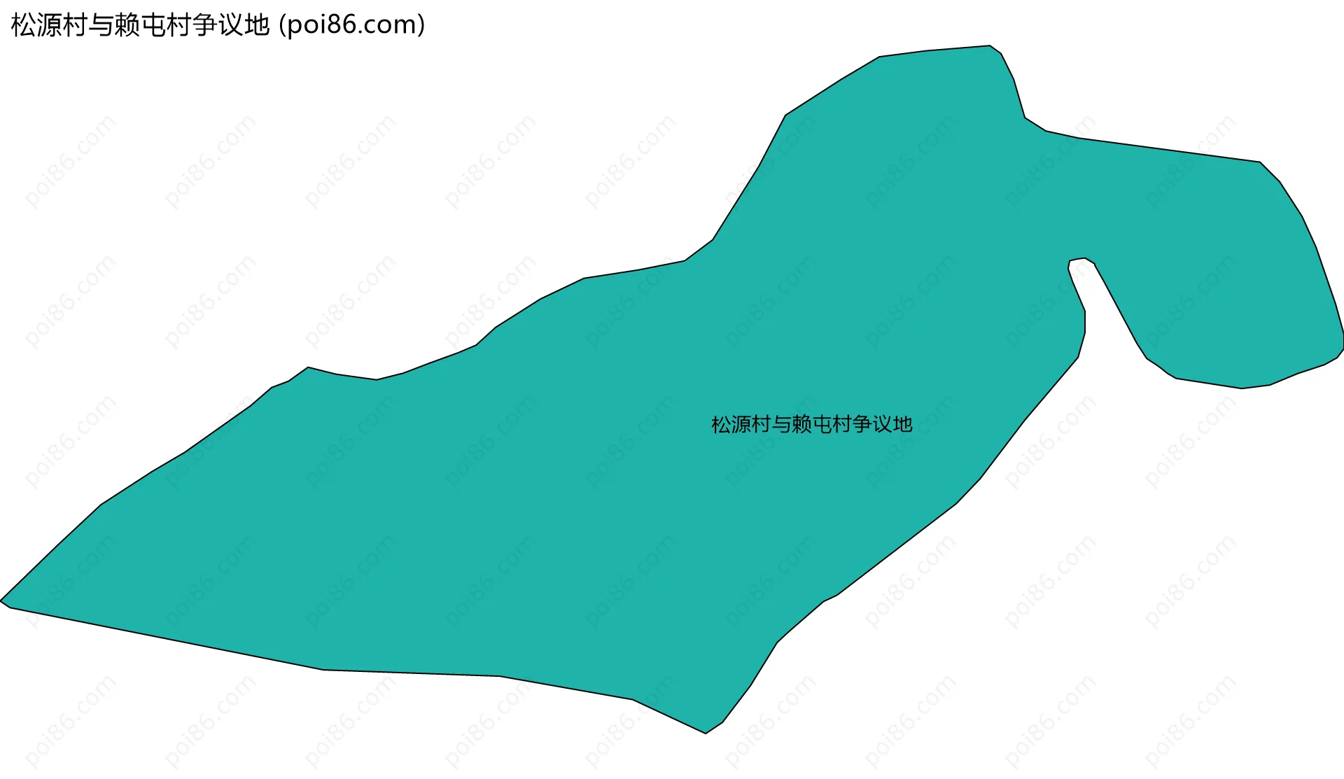 松源村与赖屯村争议地边界地图