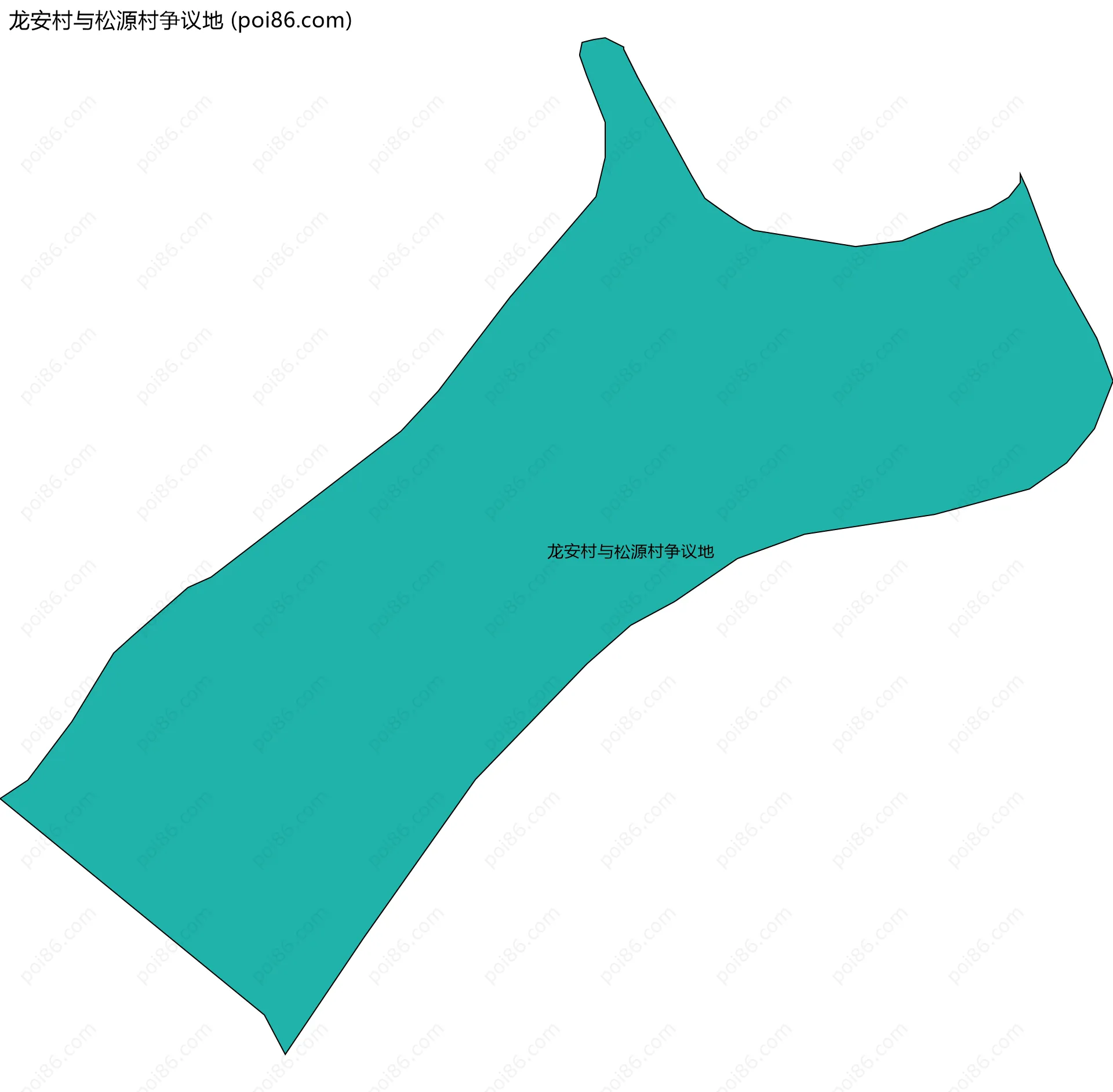 龙安村与松源村争议地边界地图