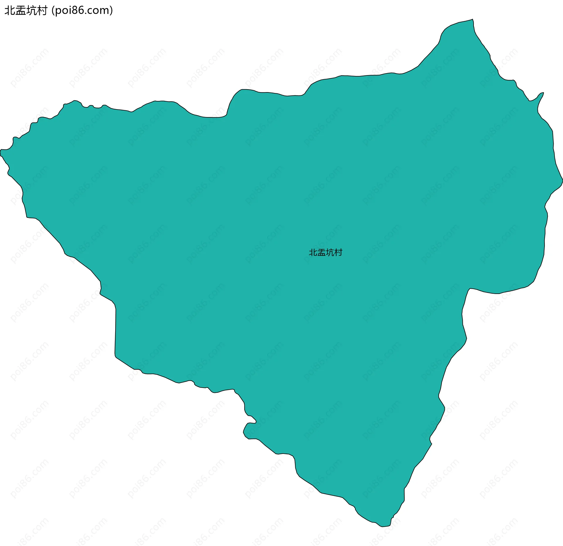 北盂坑村边界地图