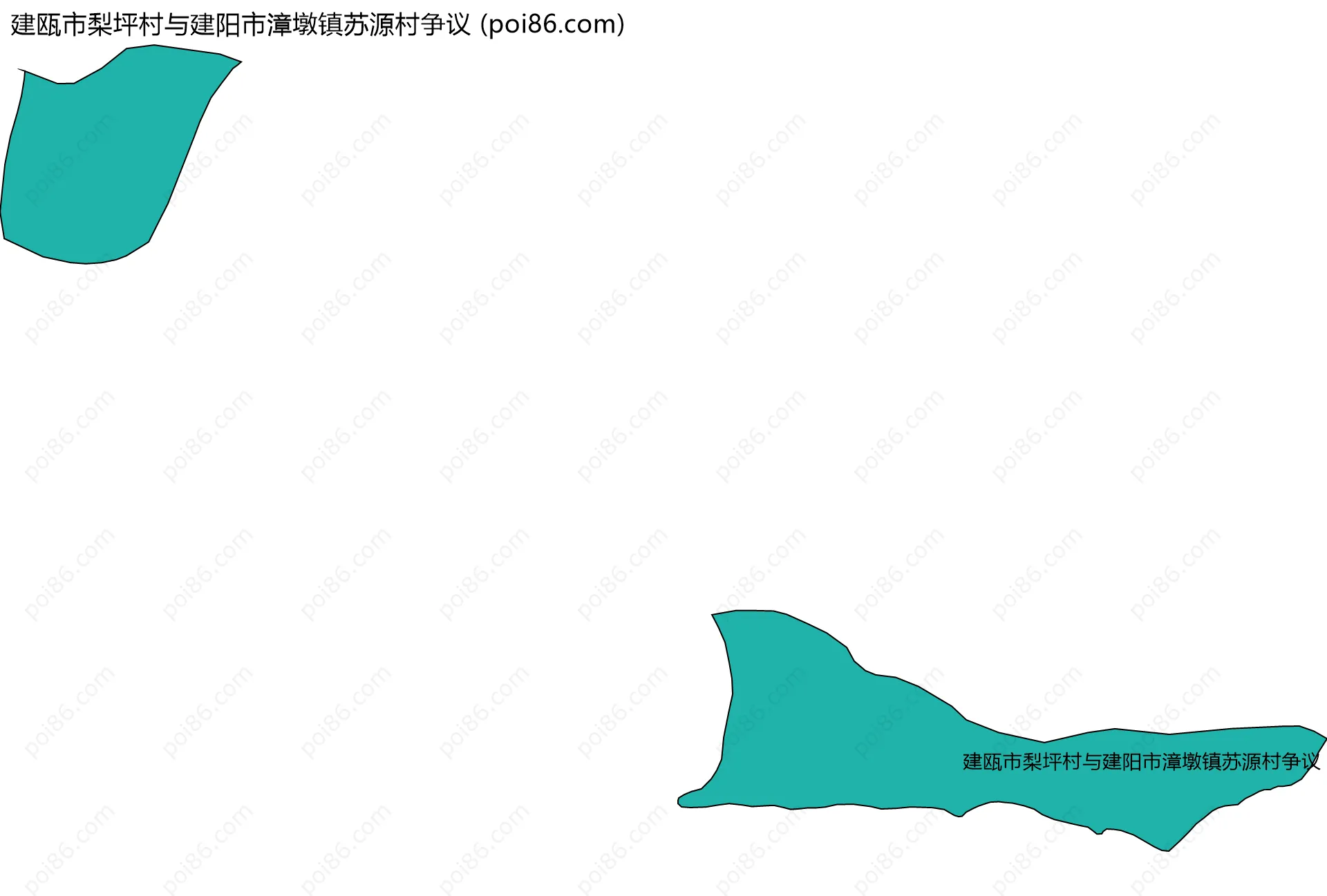 建瓯市梨坪村与建阳市漳墩镇苏源村争议边界地图