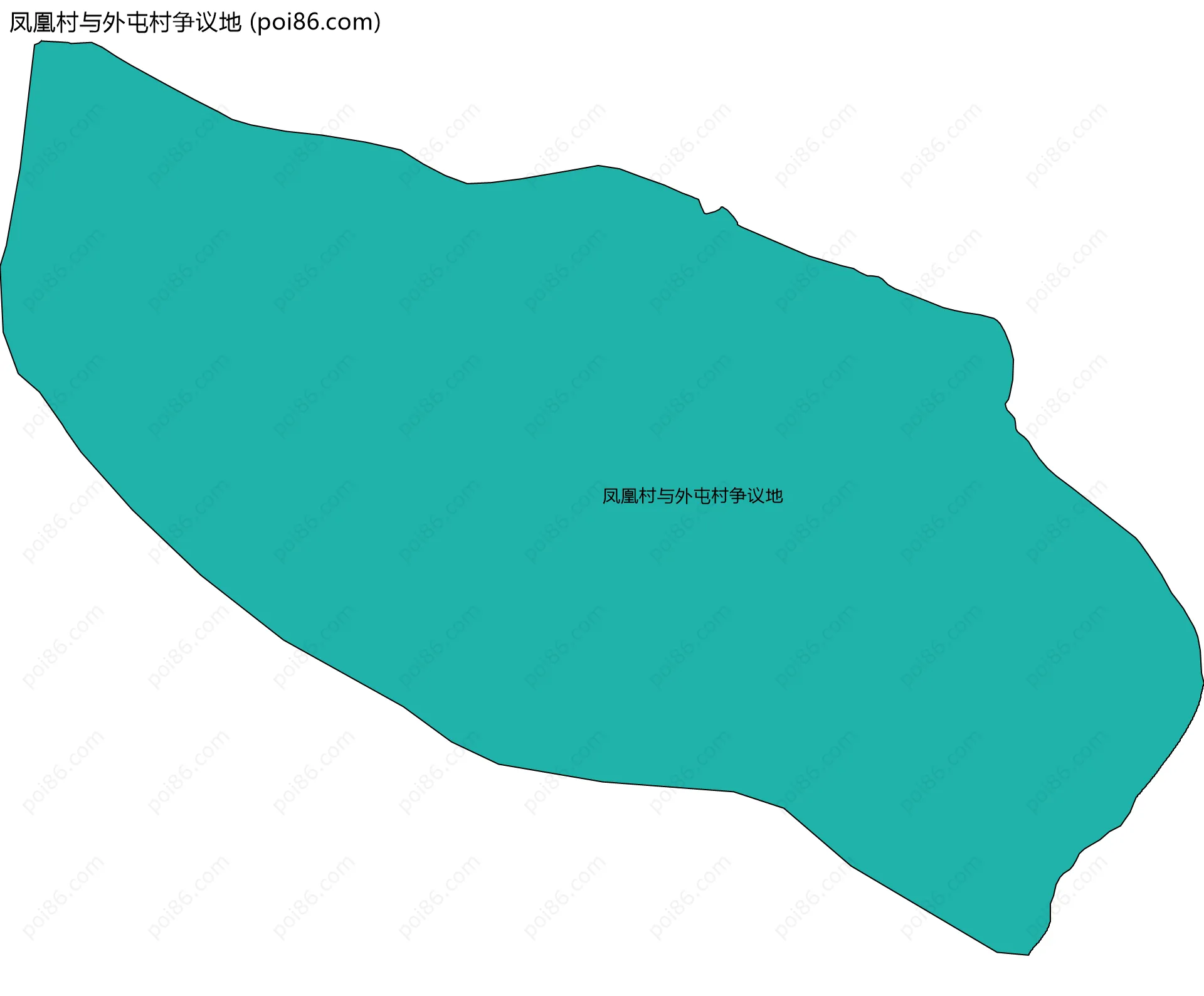 凤凰村与外屯村争议地边界地图