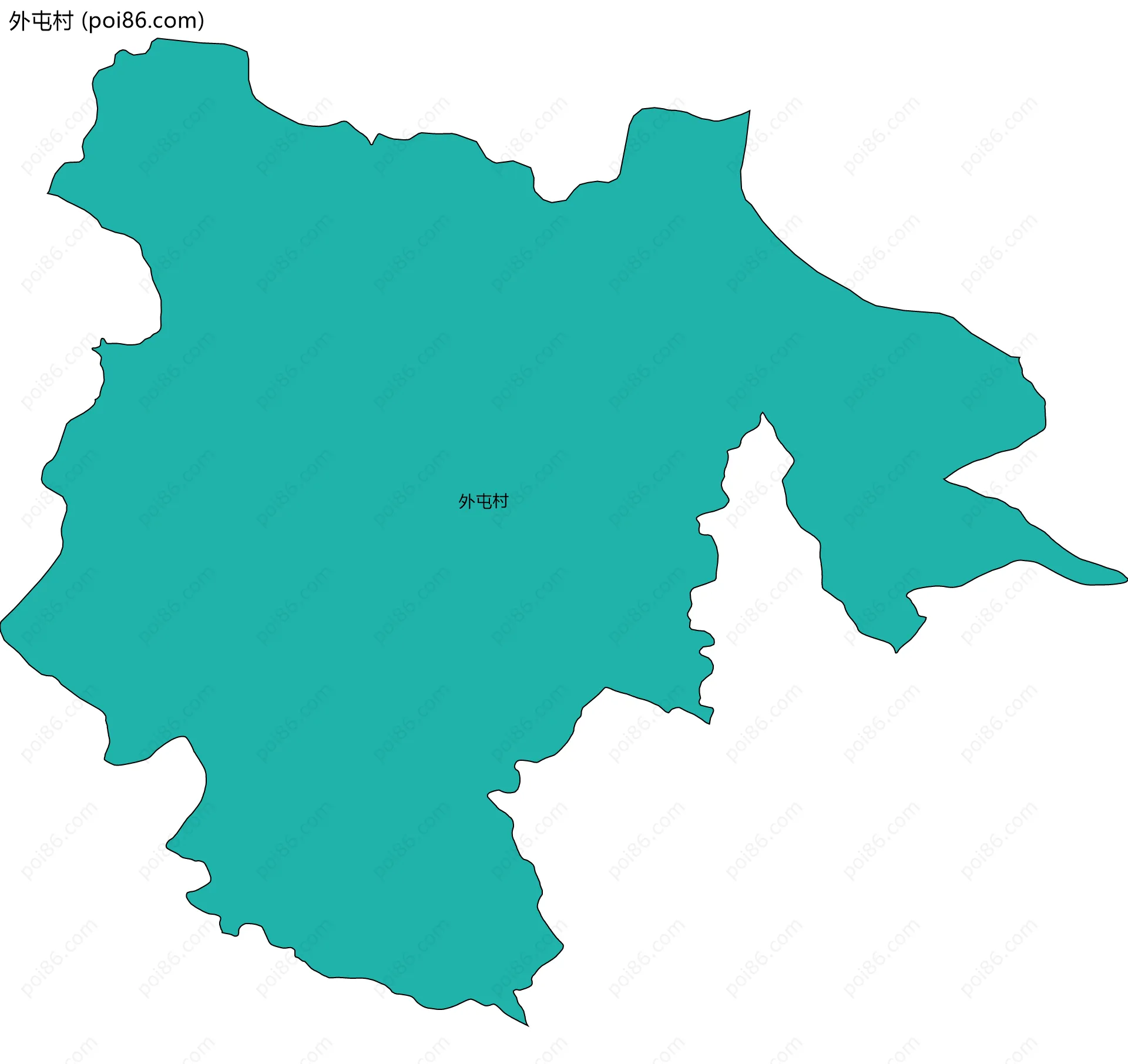 外屯村边界地图