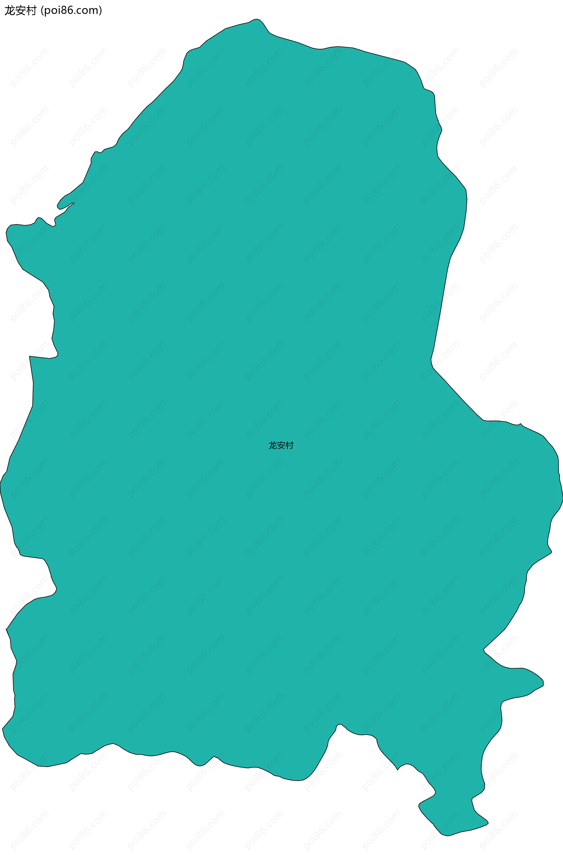 龙安村边界地图