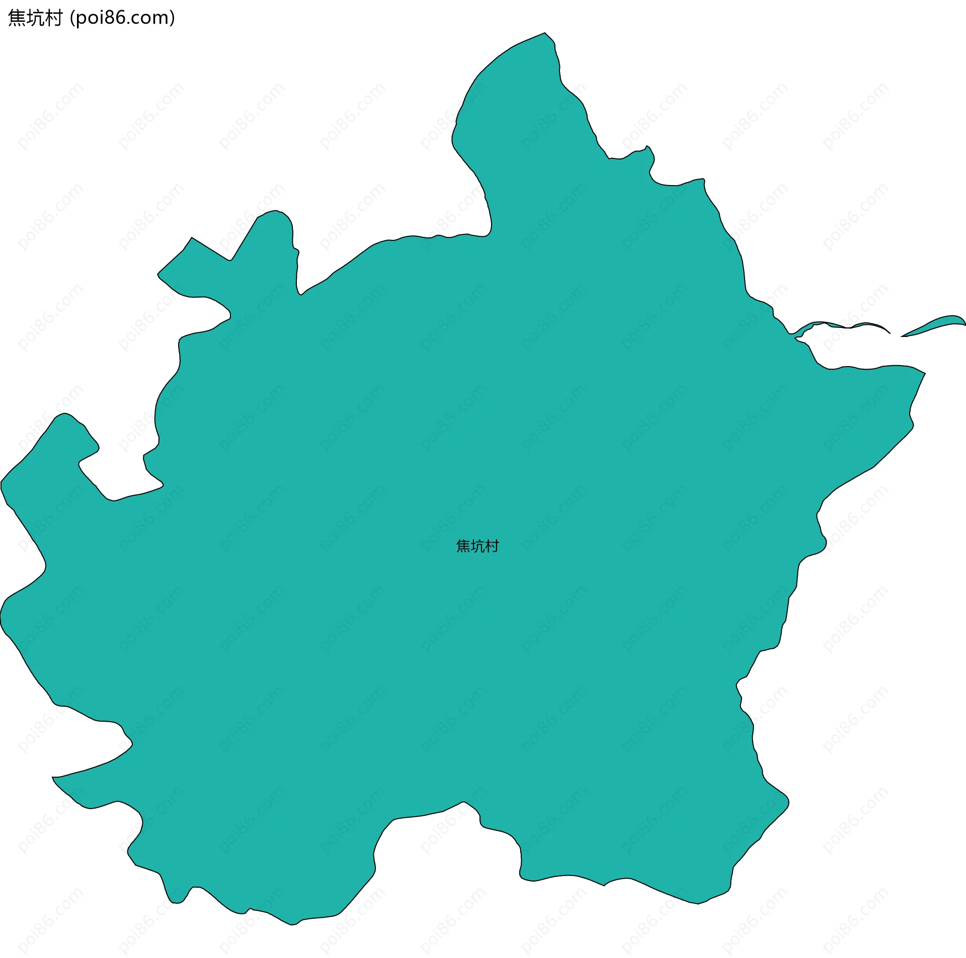 焦坑村边界地图