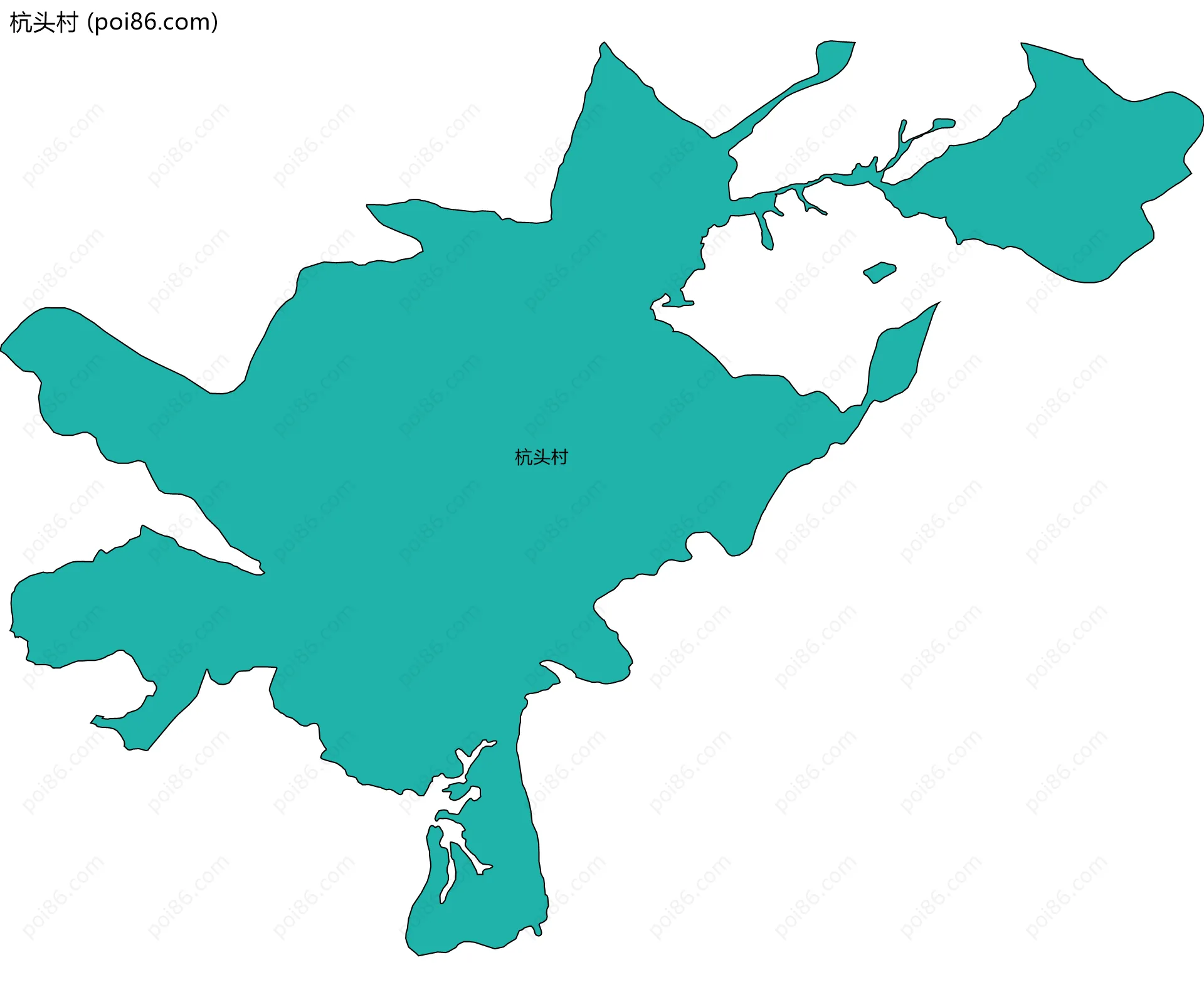 杭头村边界地图