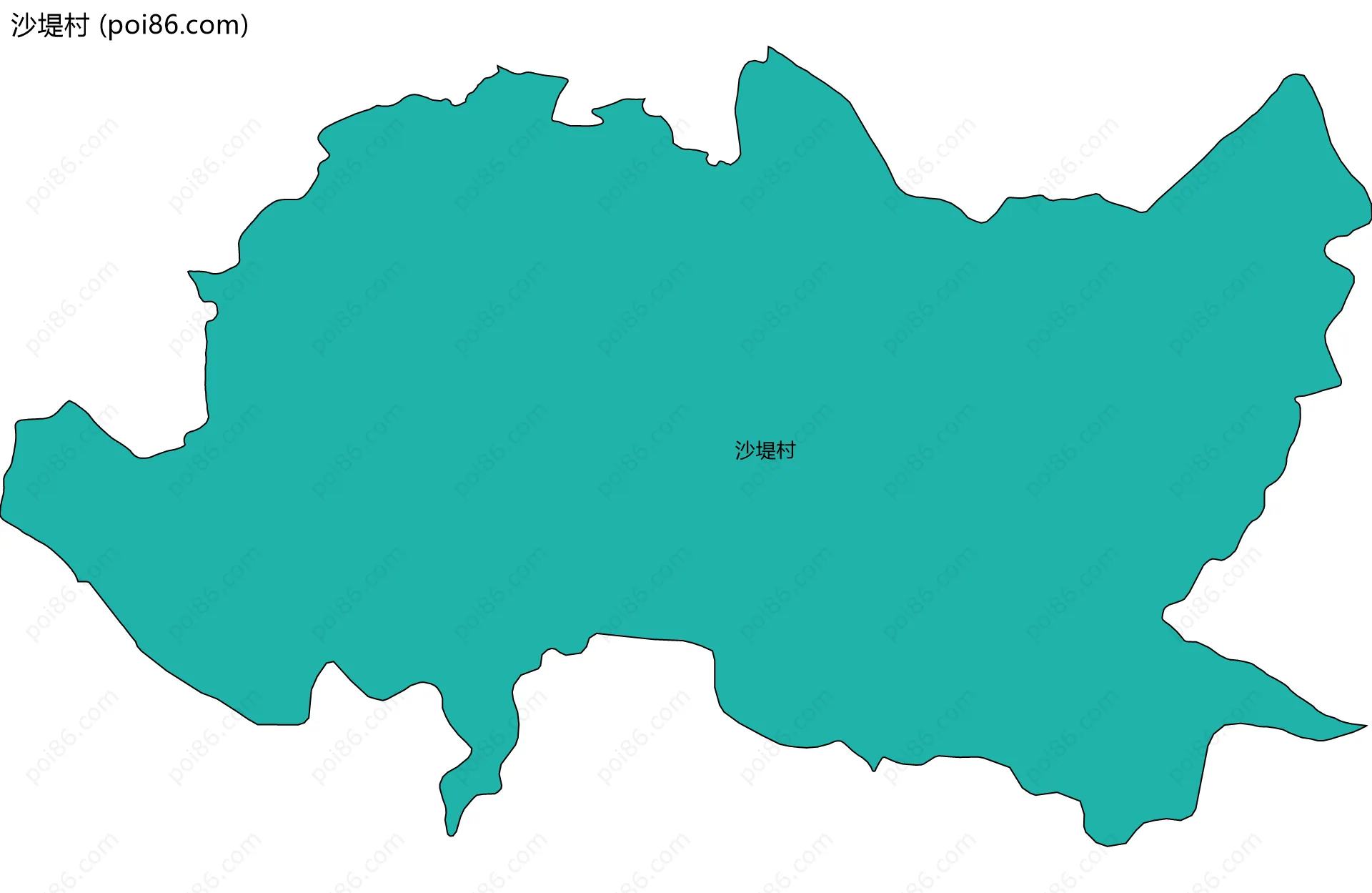 沙堤村边界地图