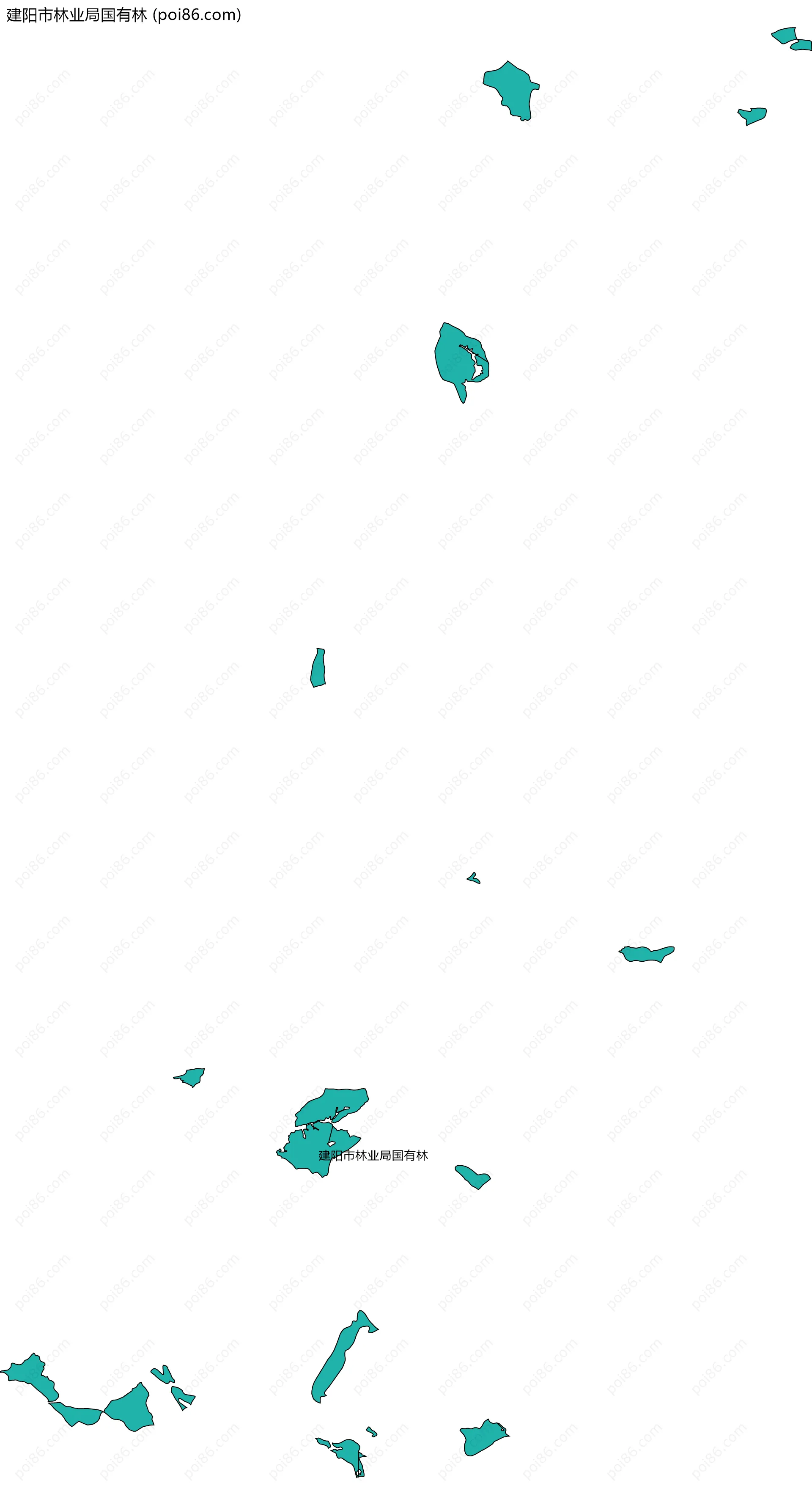 建阳市林业局国有林边界地图