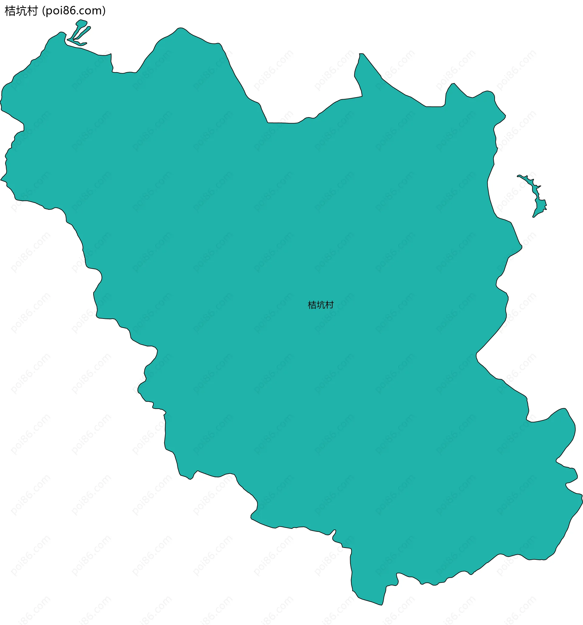 桔坑村边界地图