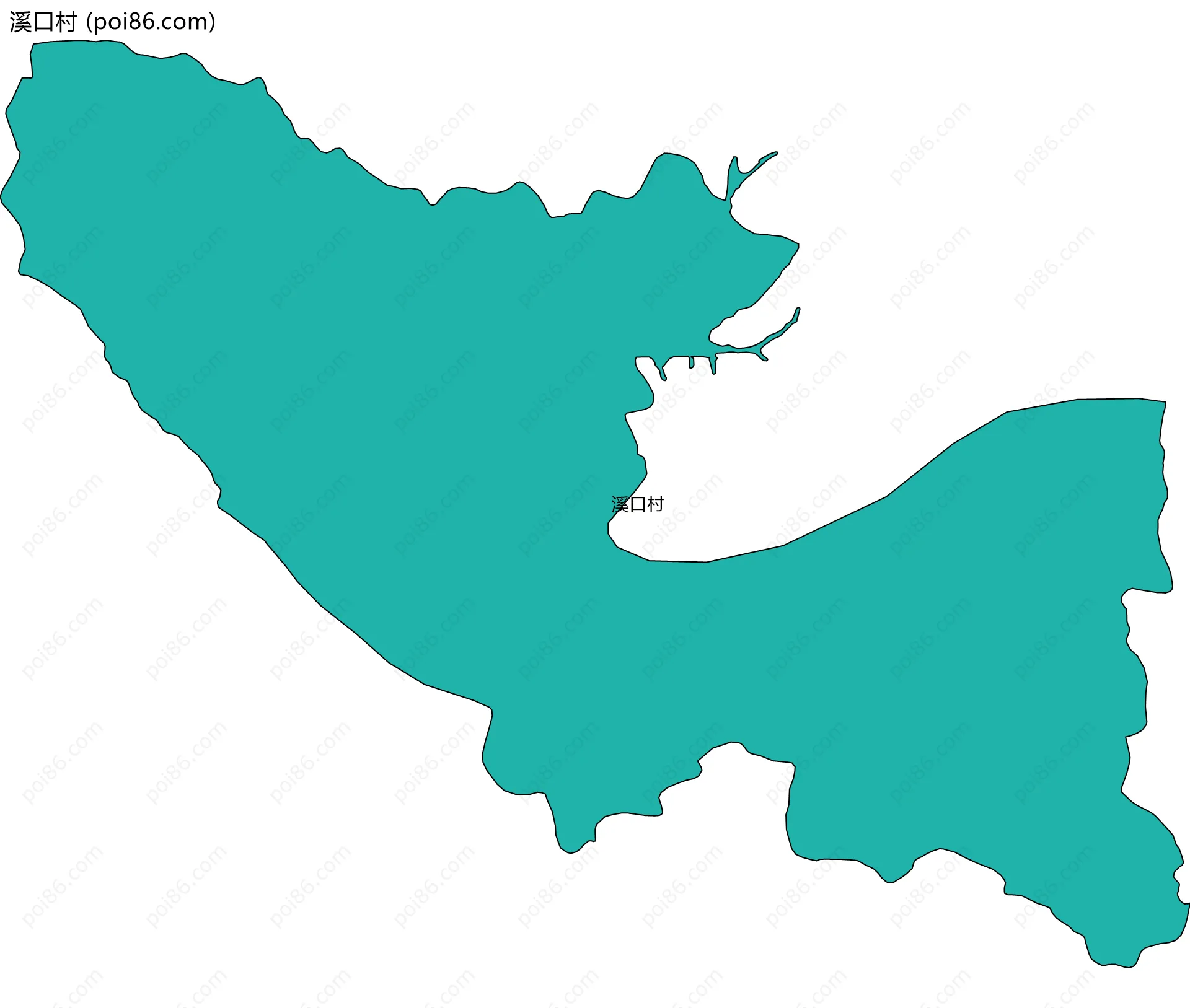 溪口村边界地图