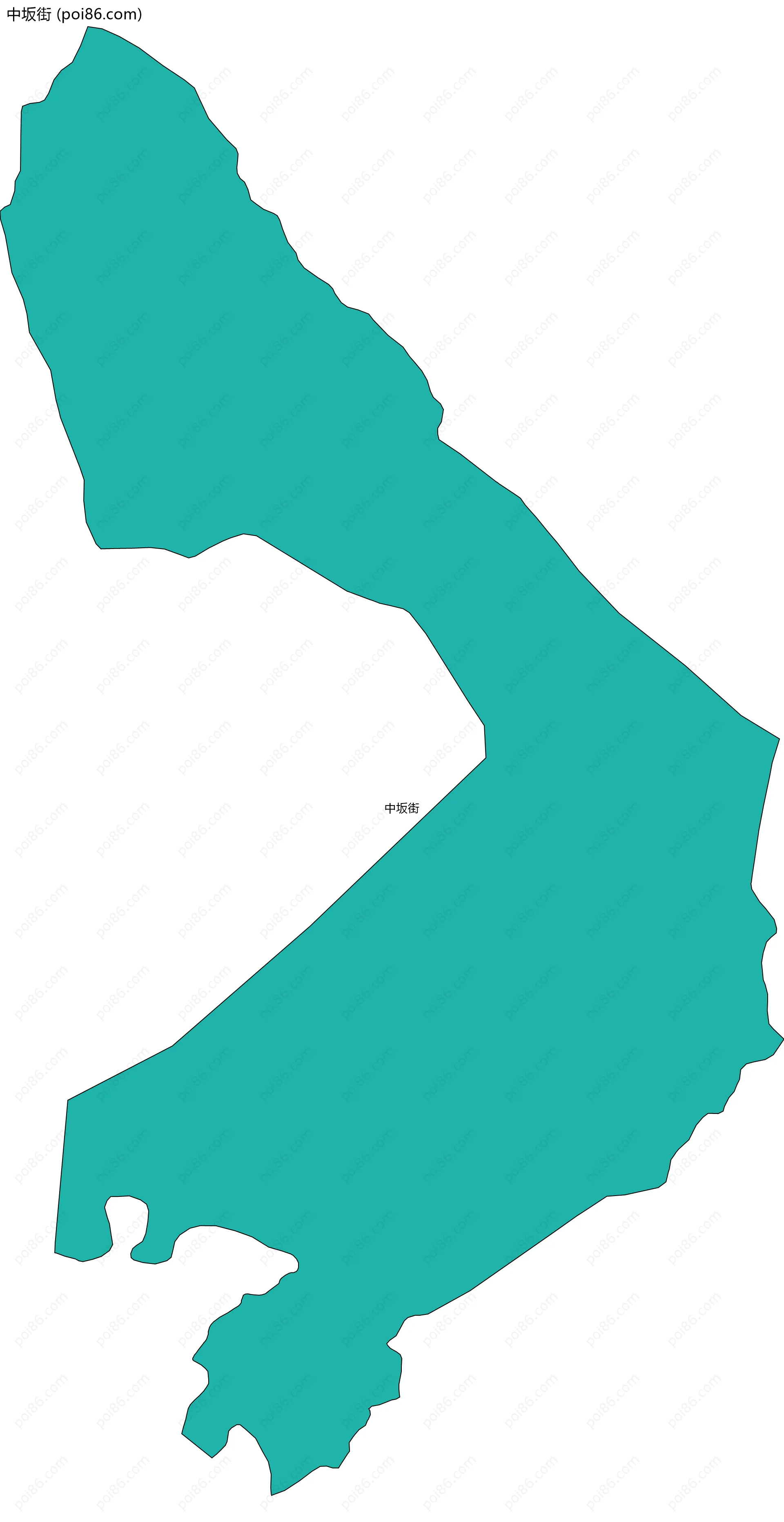 中坂街边界地图