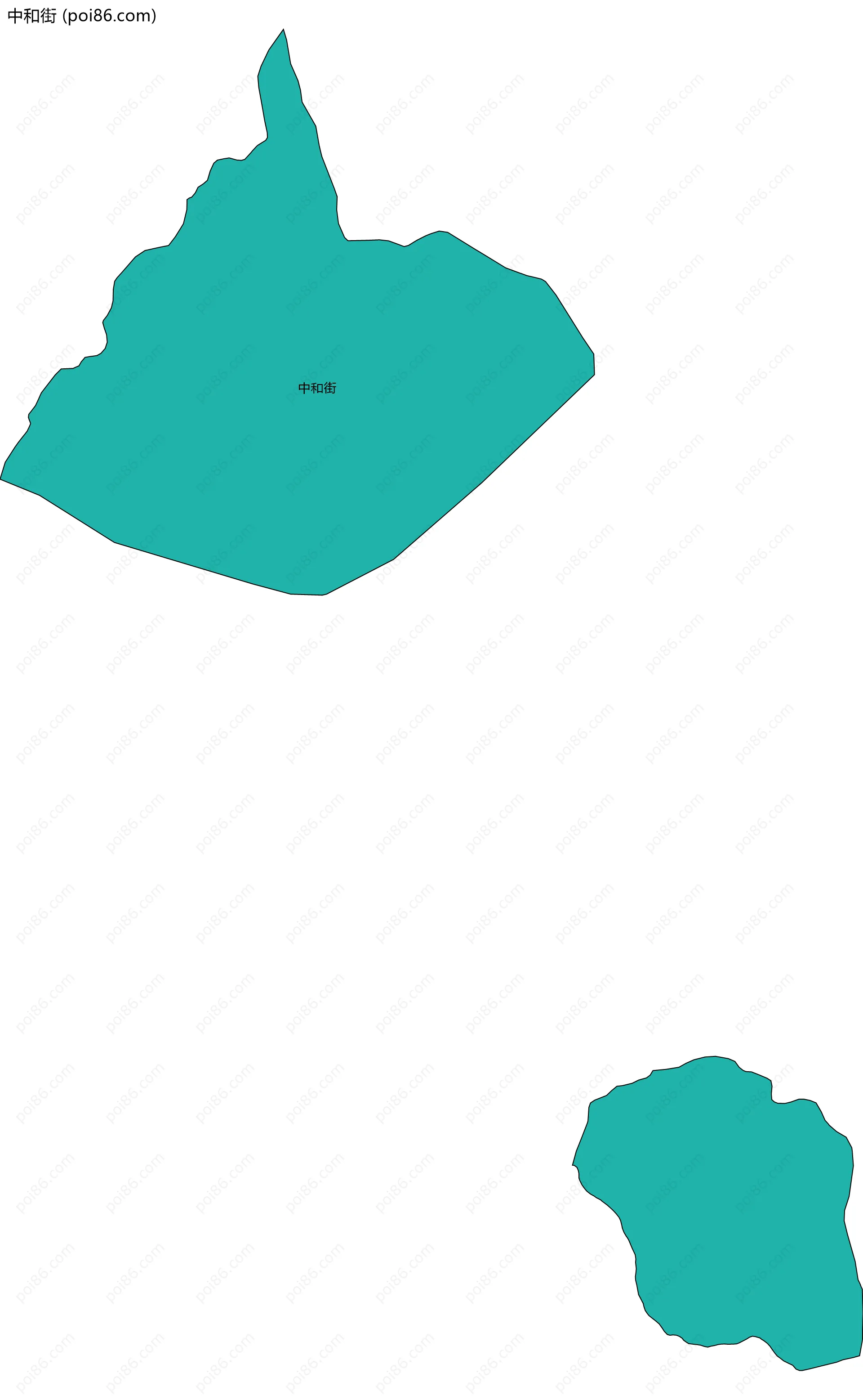 中和街边界地图