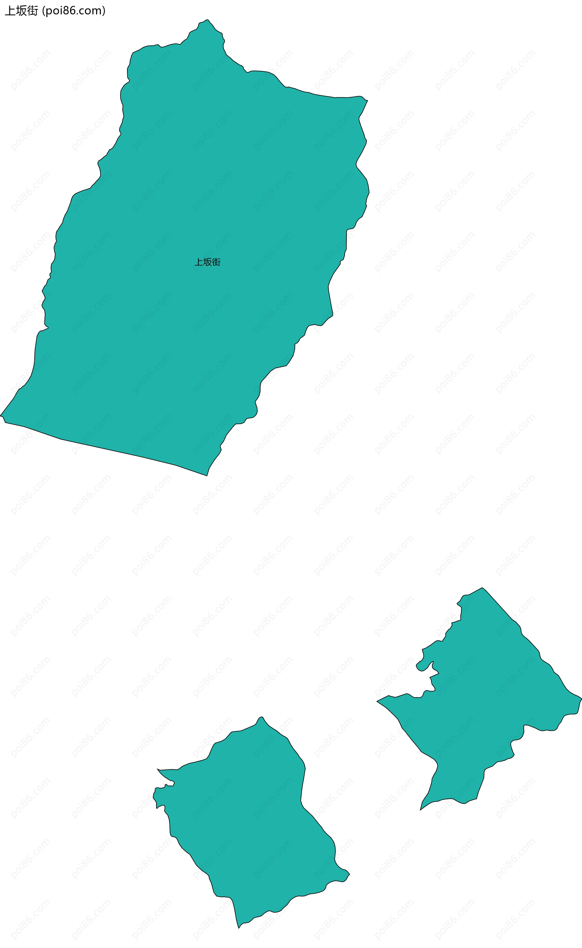 上坂街边界地图