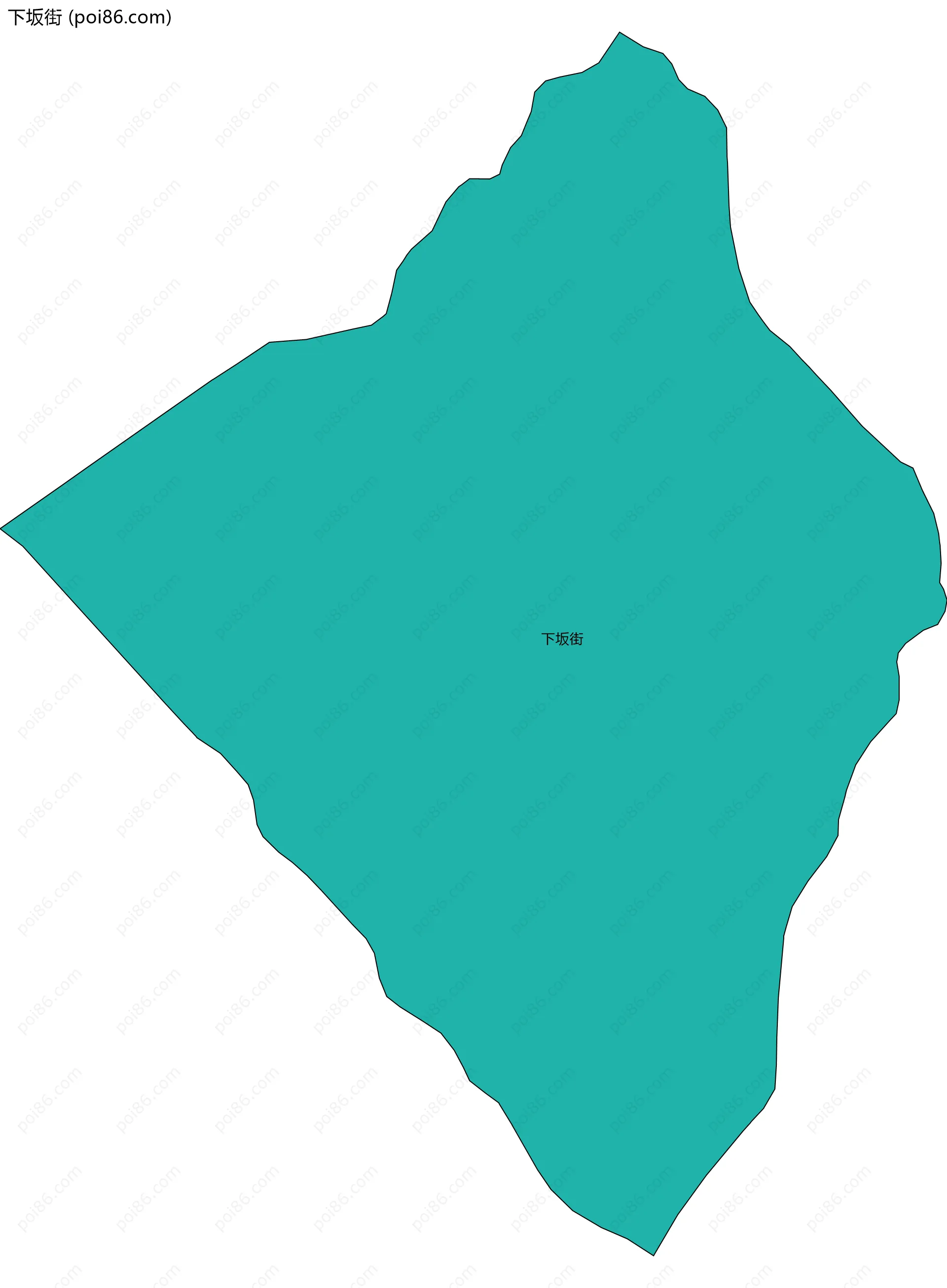下坂街边界地图