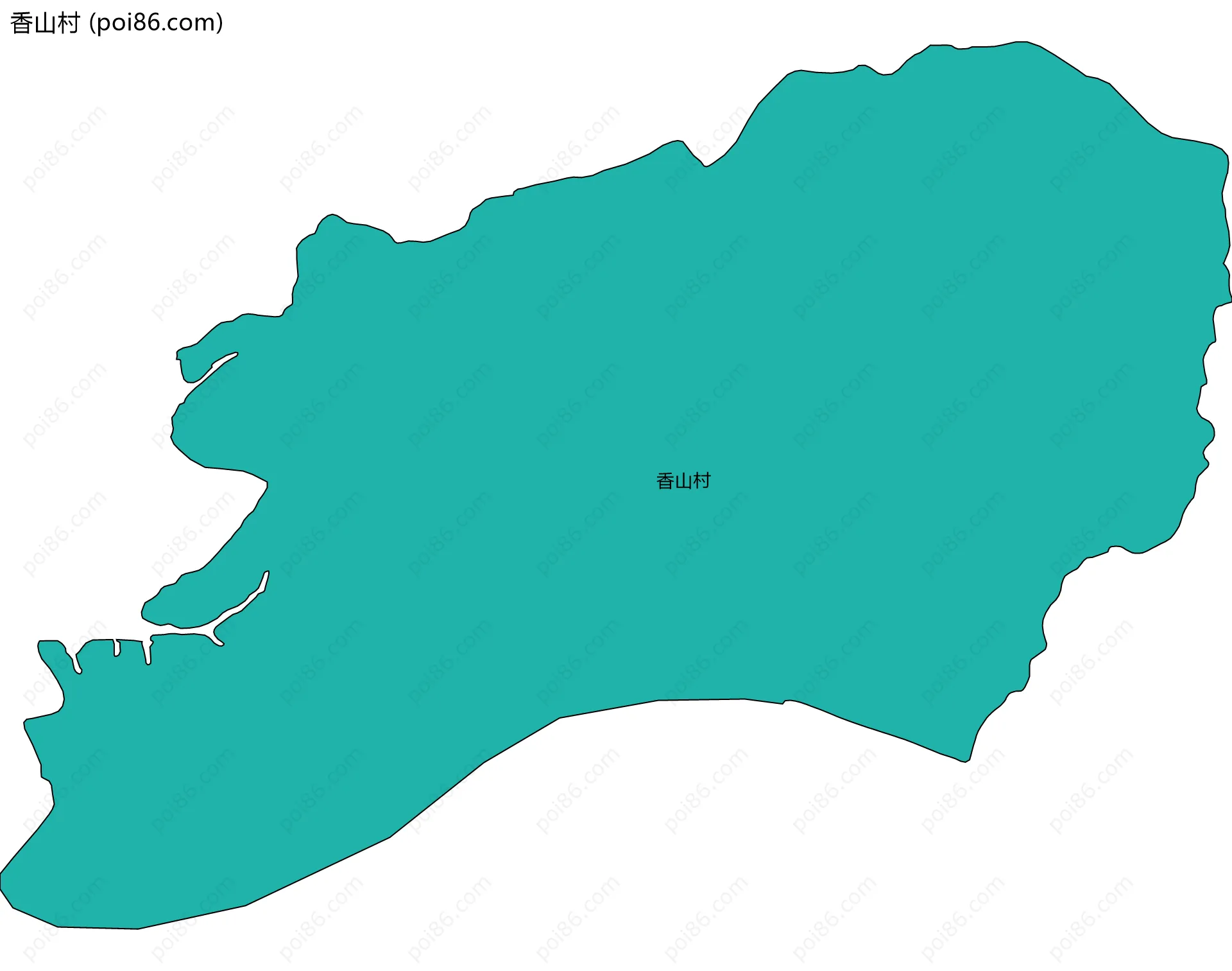 香山村边界地图