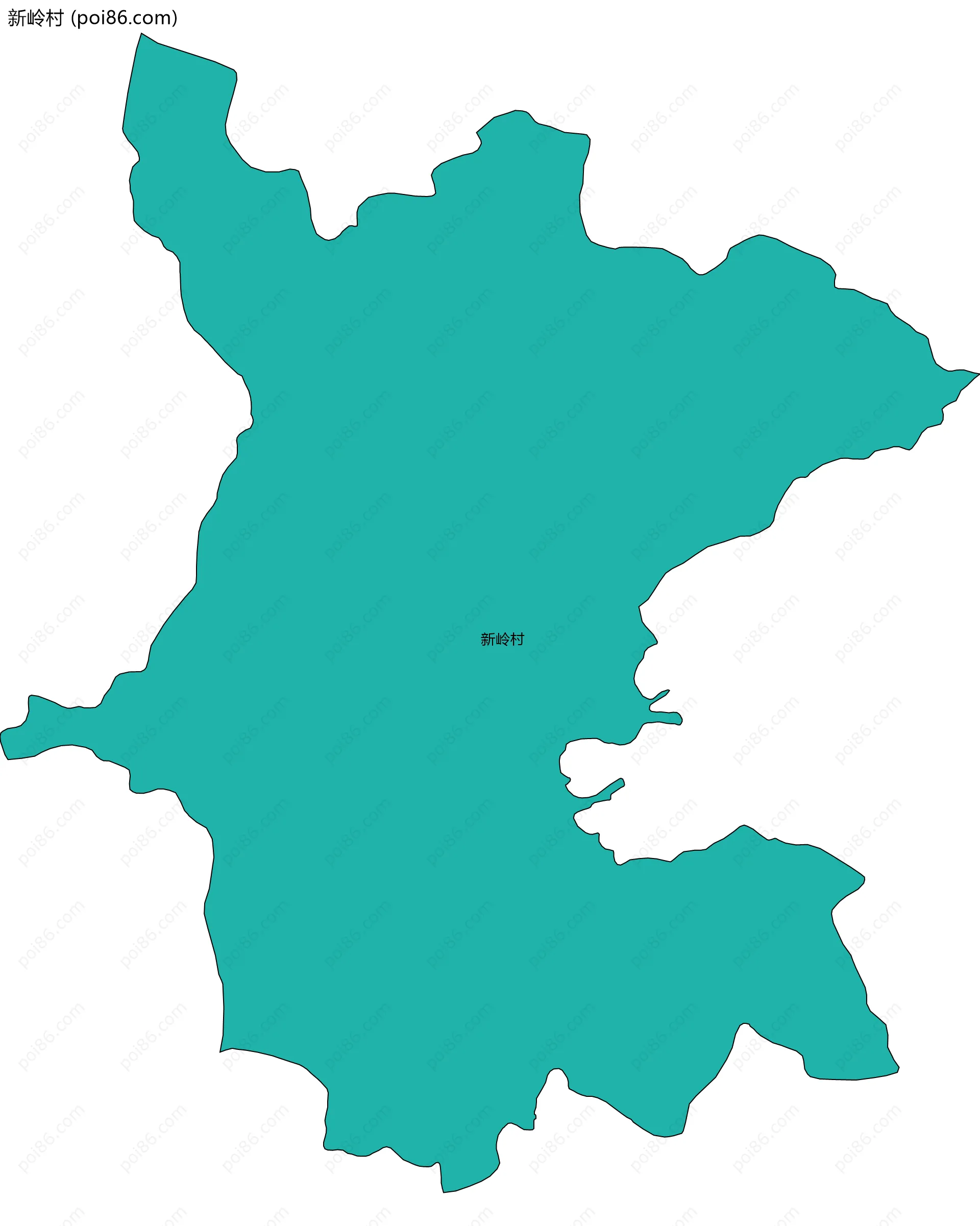 新岭村边界地图