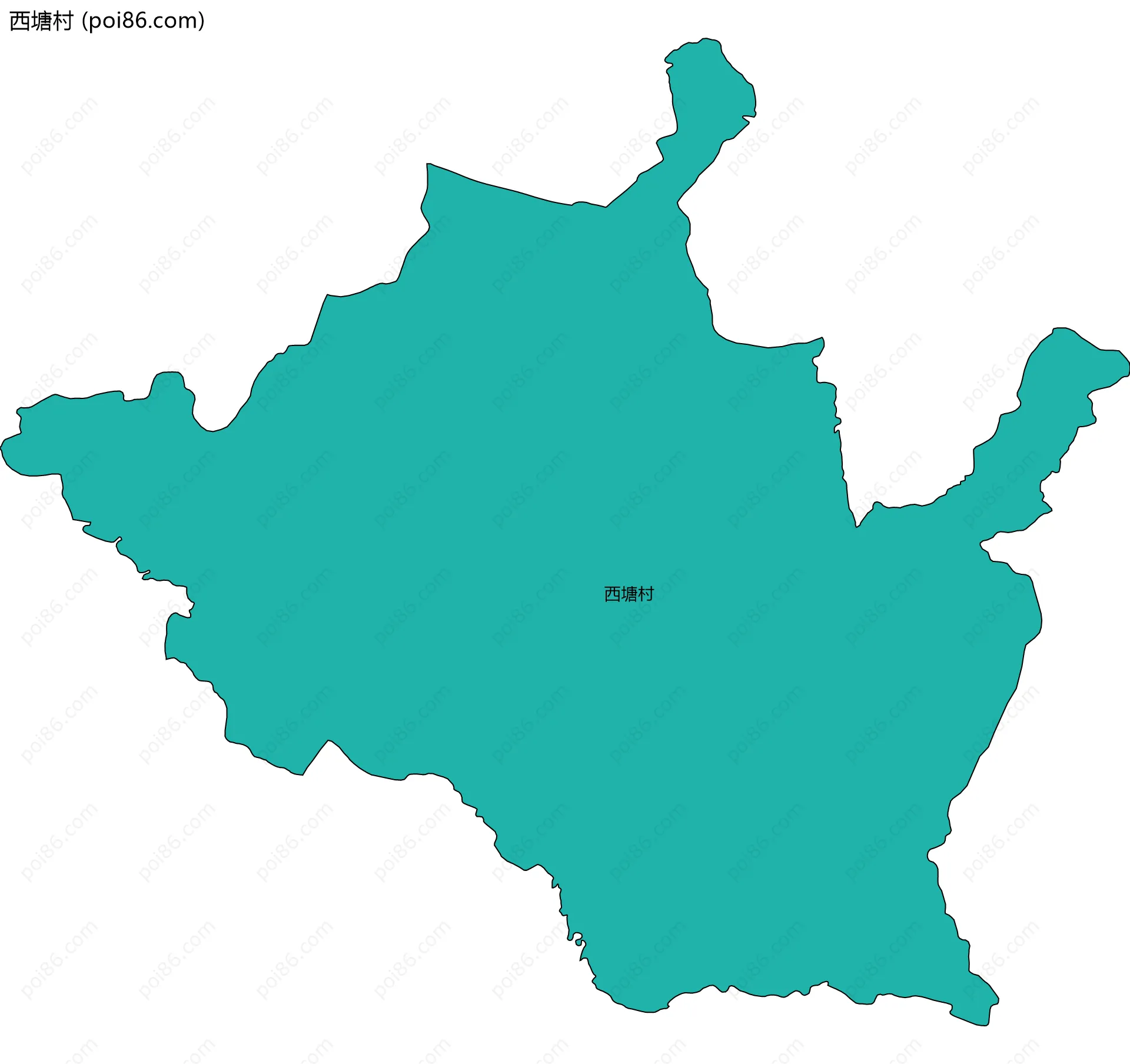 西塘村边界地图