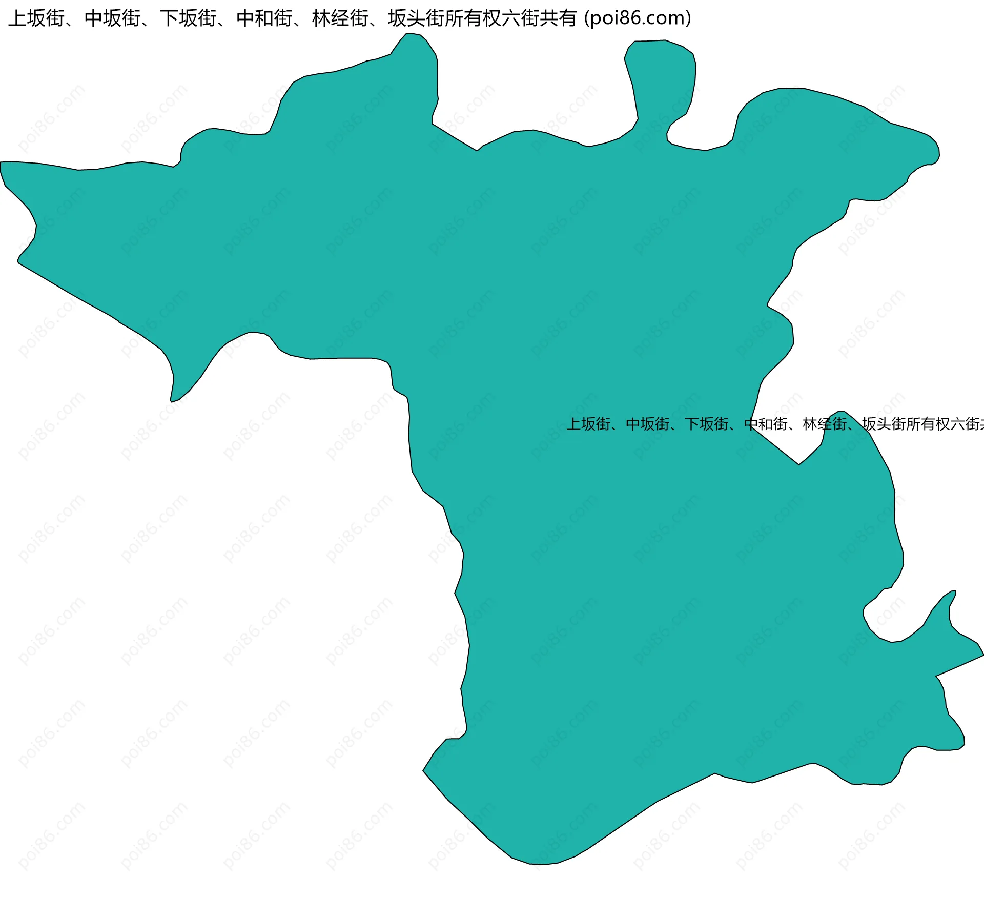 上坂街、中坂街、下坂街、中和街、林经街、坂头街所有权六街共有边界地图