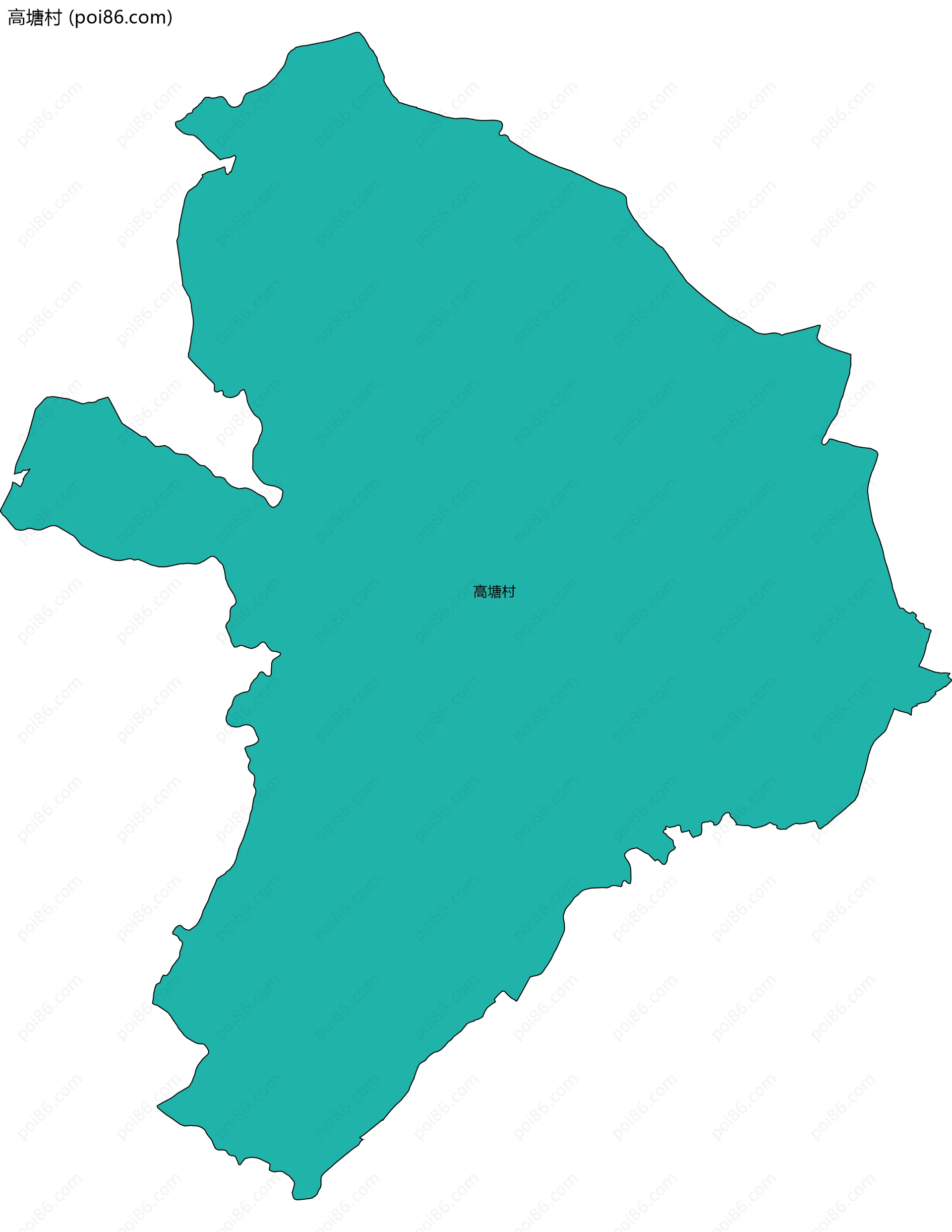 高塘村边界地图