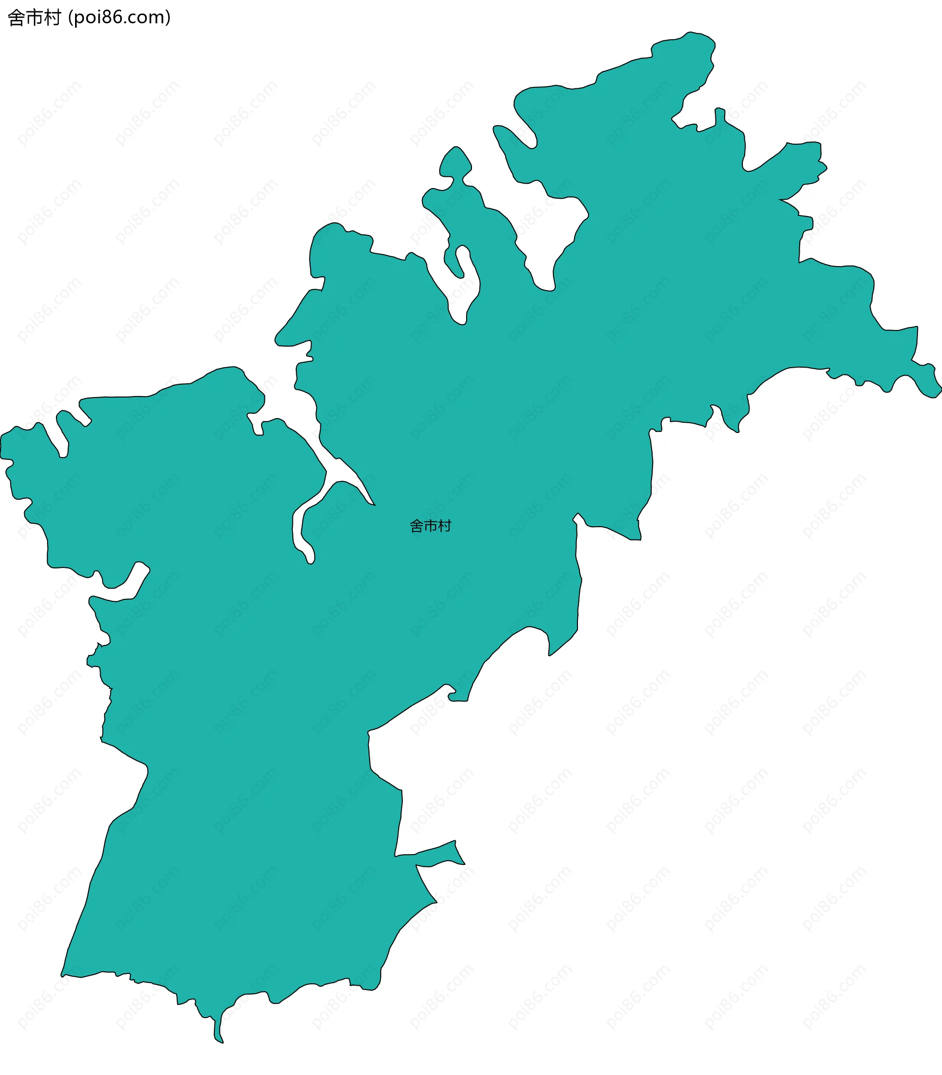 舍市村边界地图