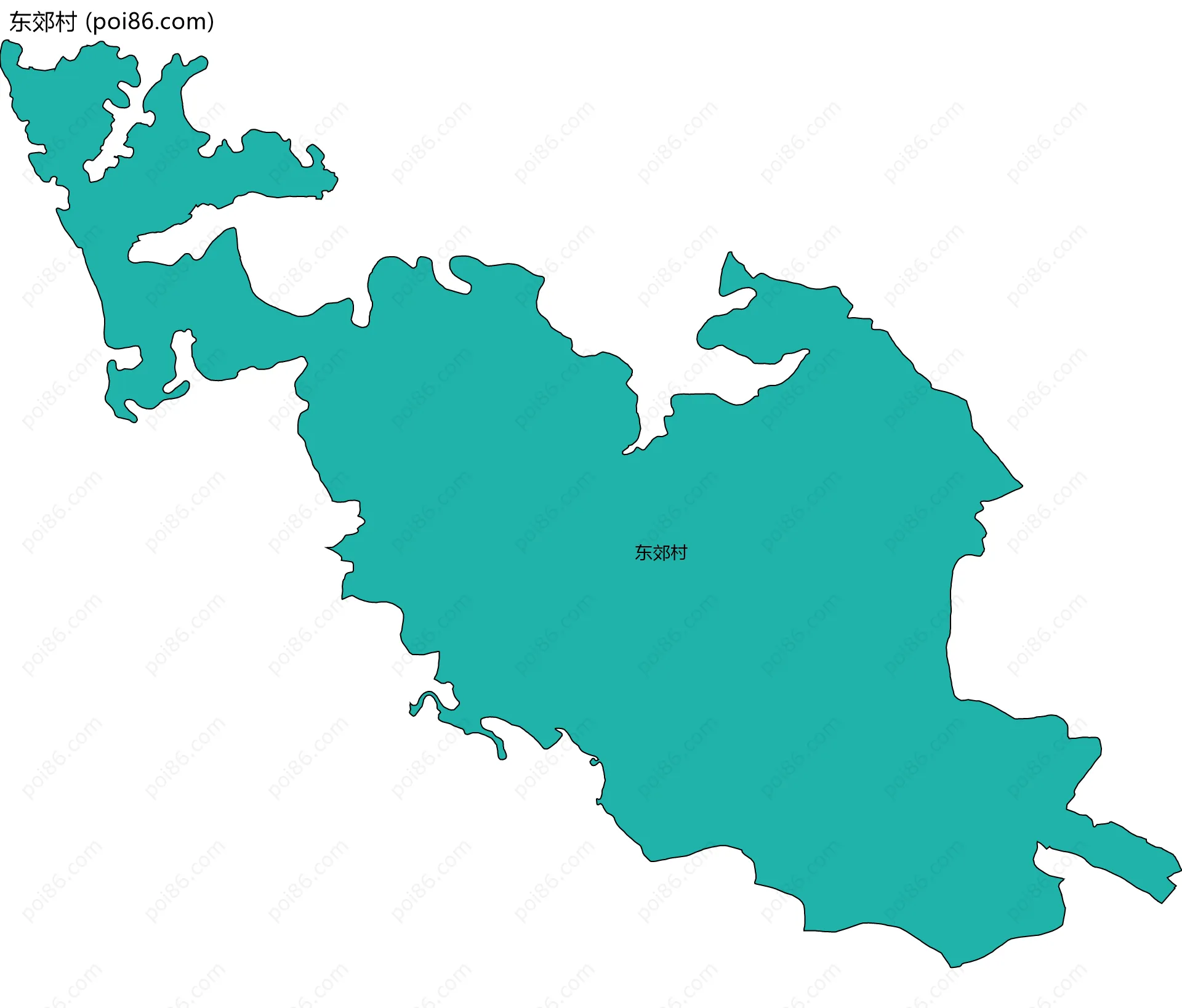 东郊村边界地图