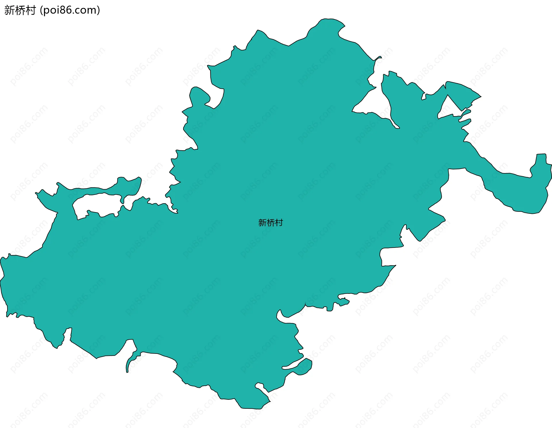 新桥村边界地图