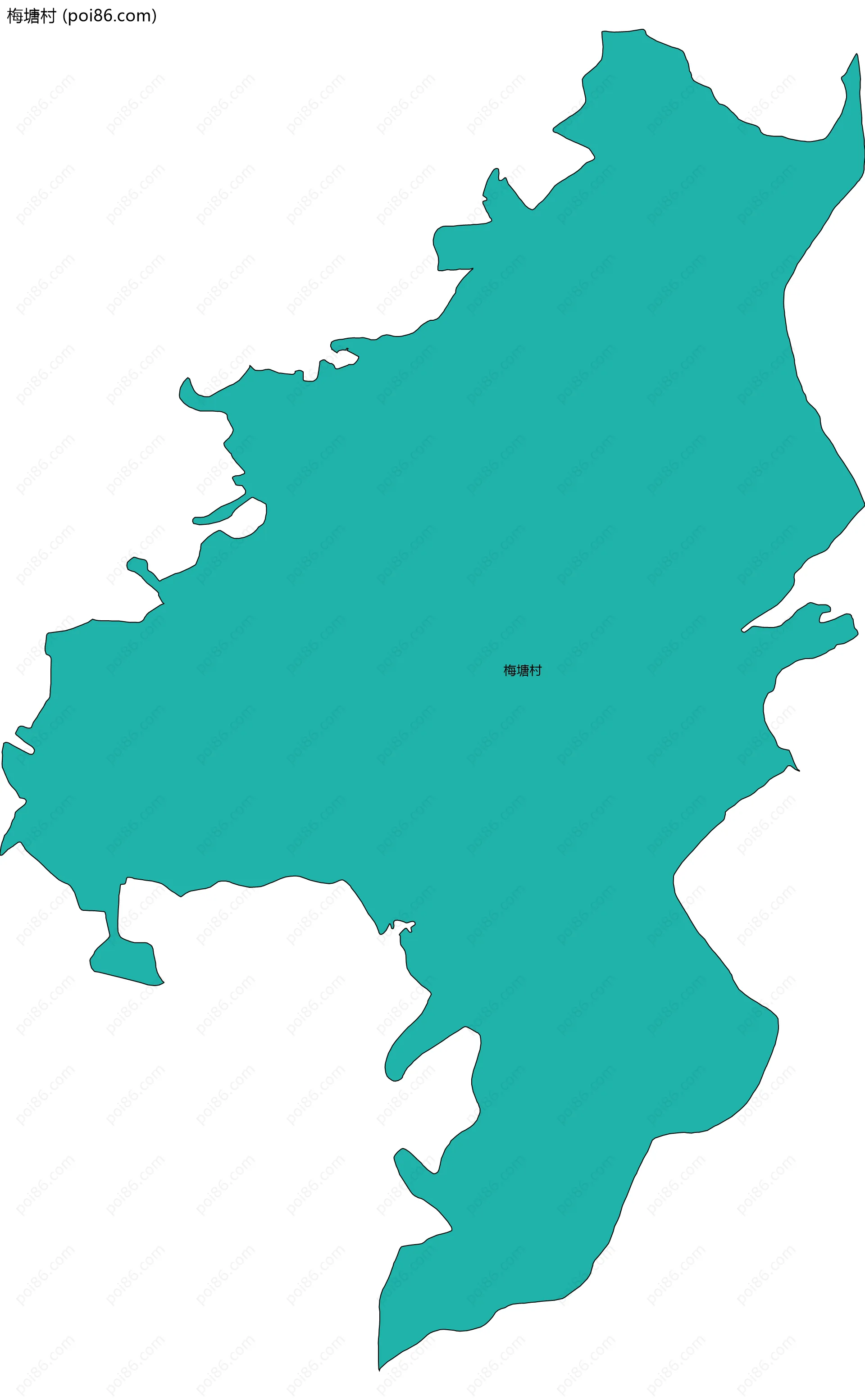 梅塘村边界地图