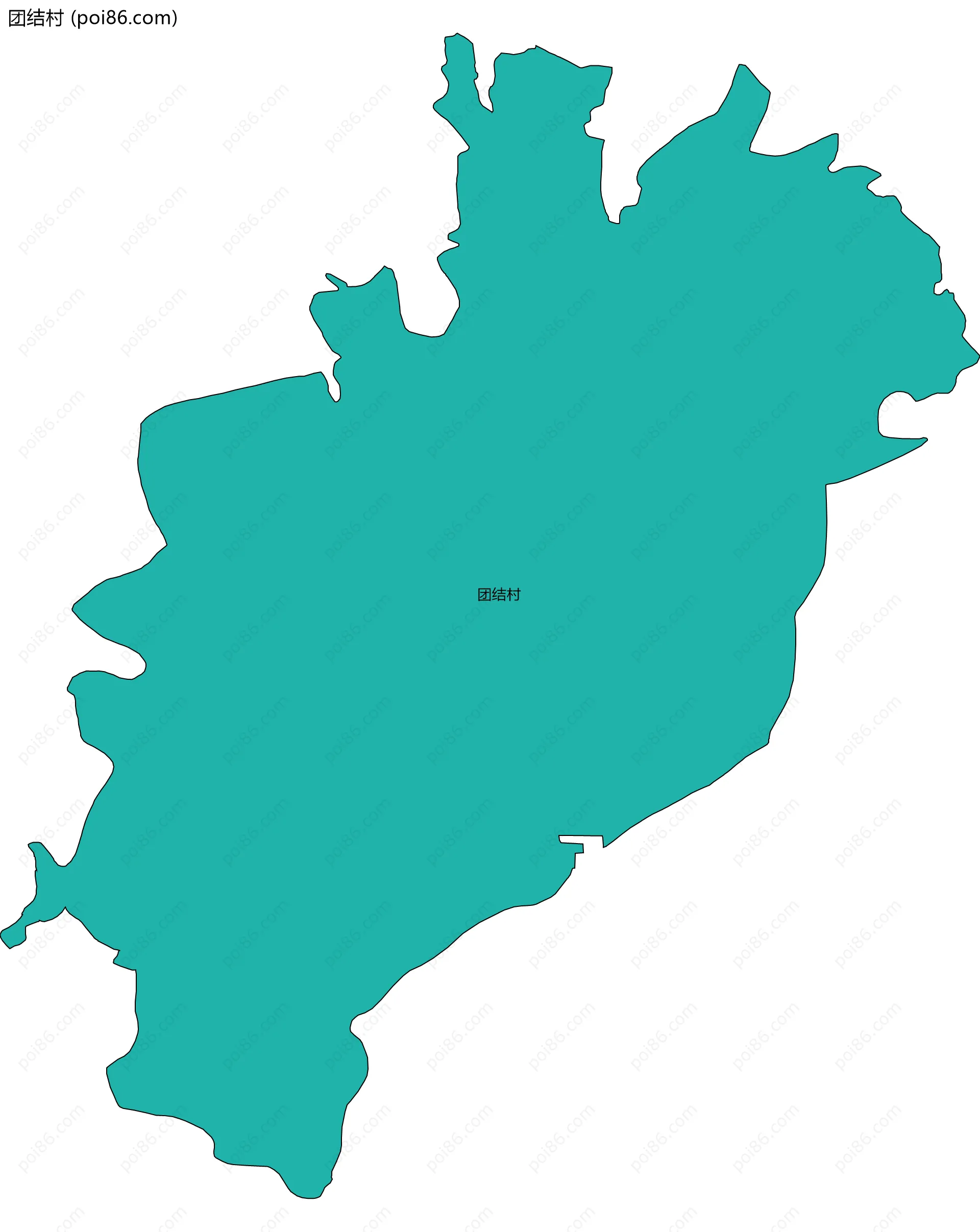 团结村边界地图