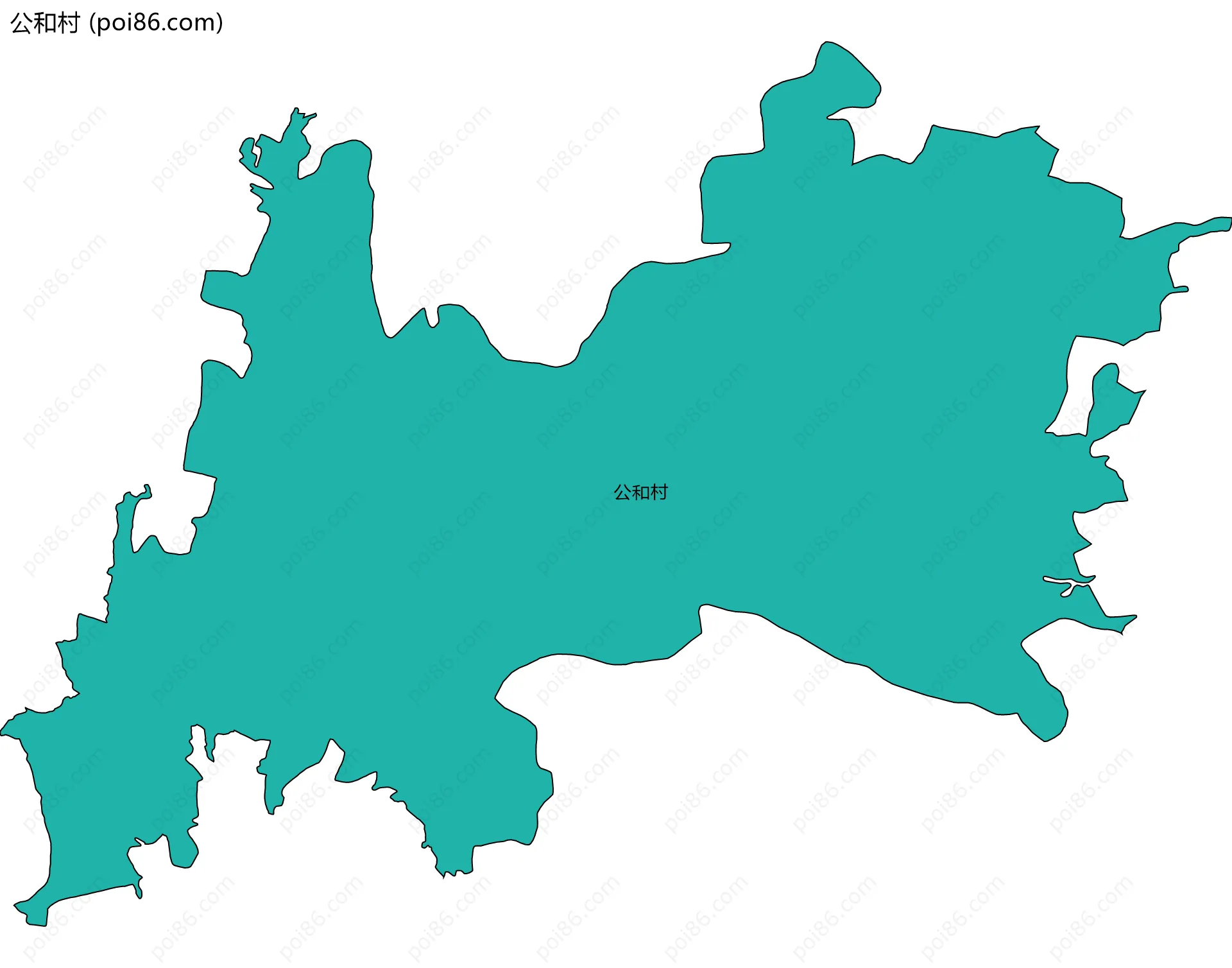 公和村边界地图
