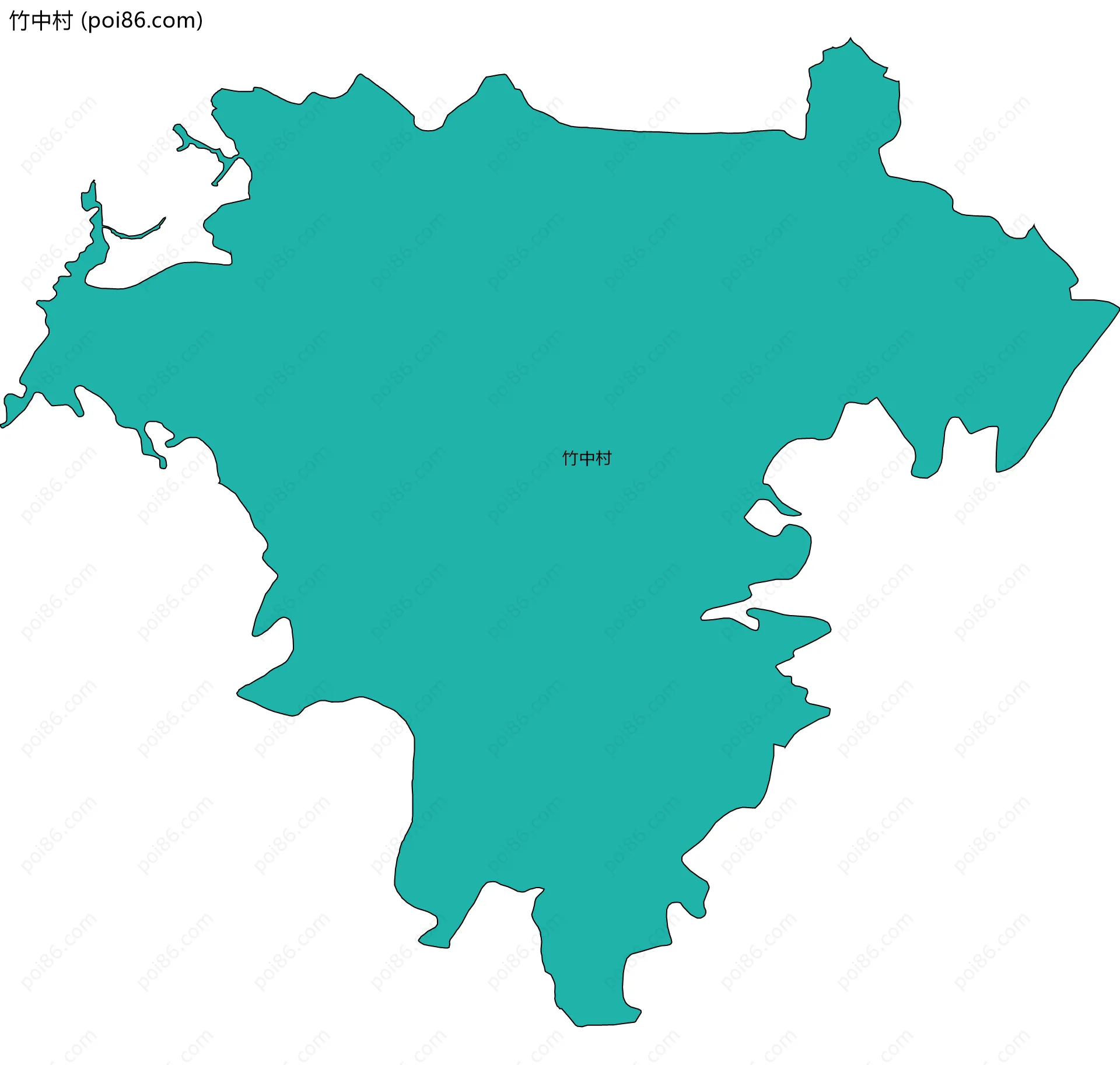 竹中村边界地图