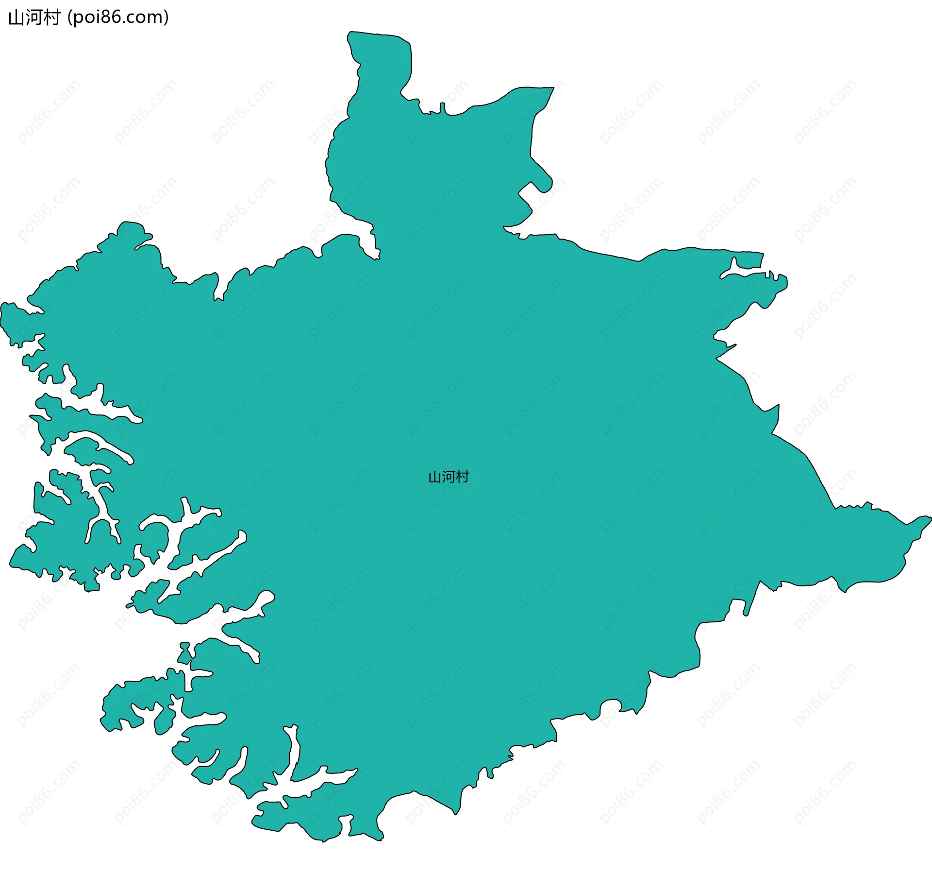 山河村边界地图